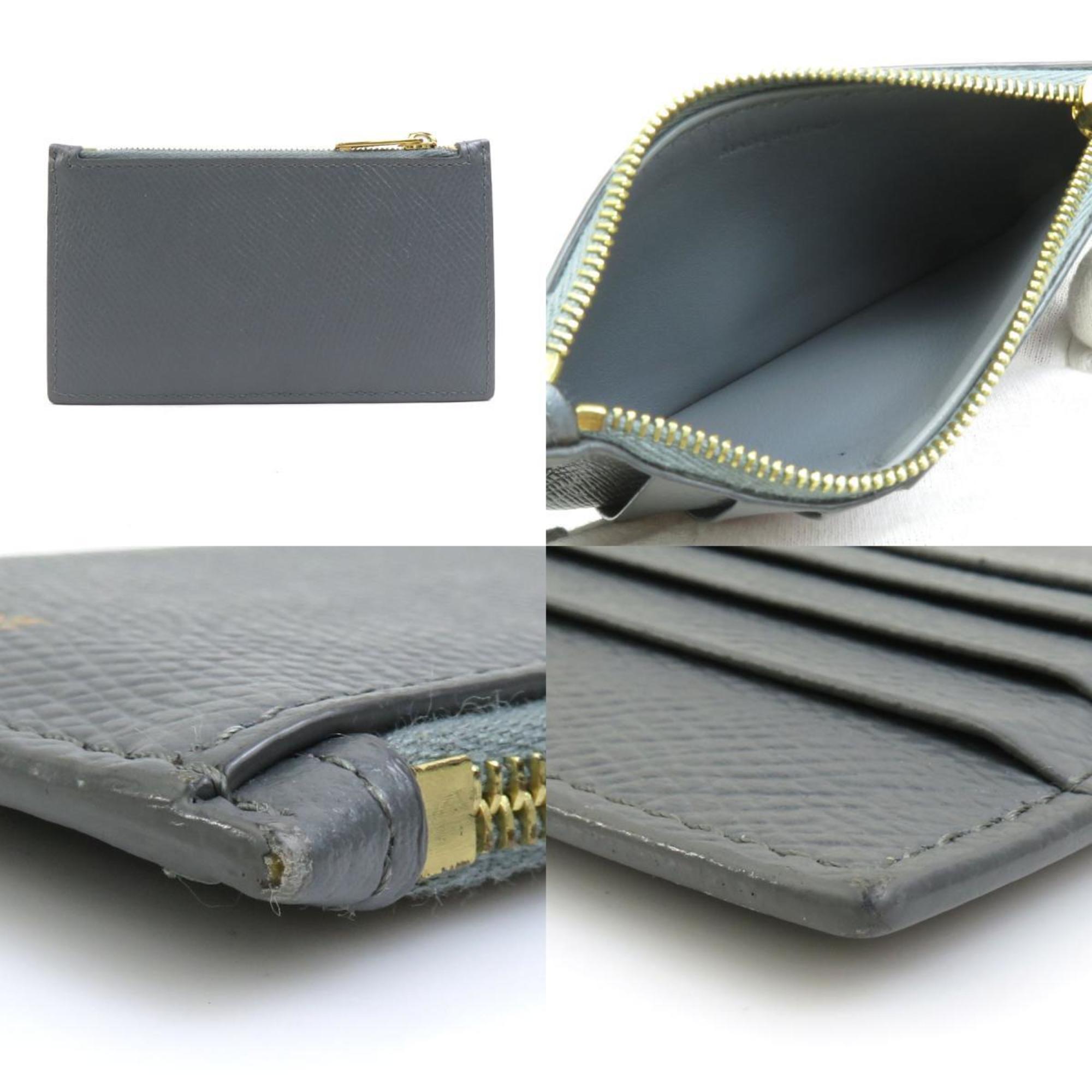 Celine Gray Leather Coin Purse/Coin Case (Pre-Owned)
