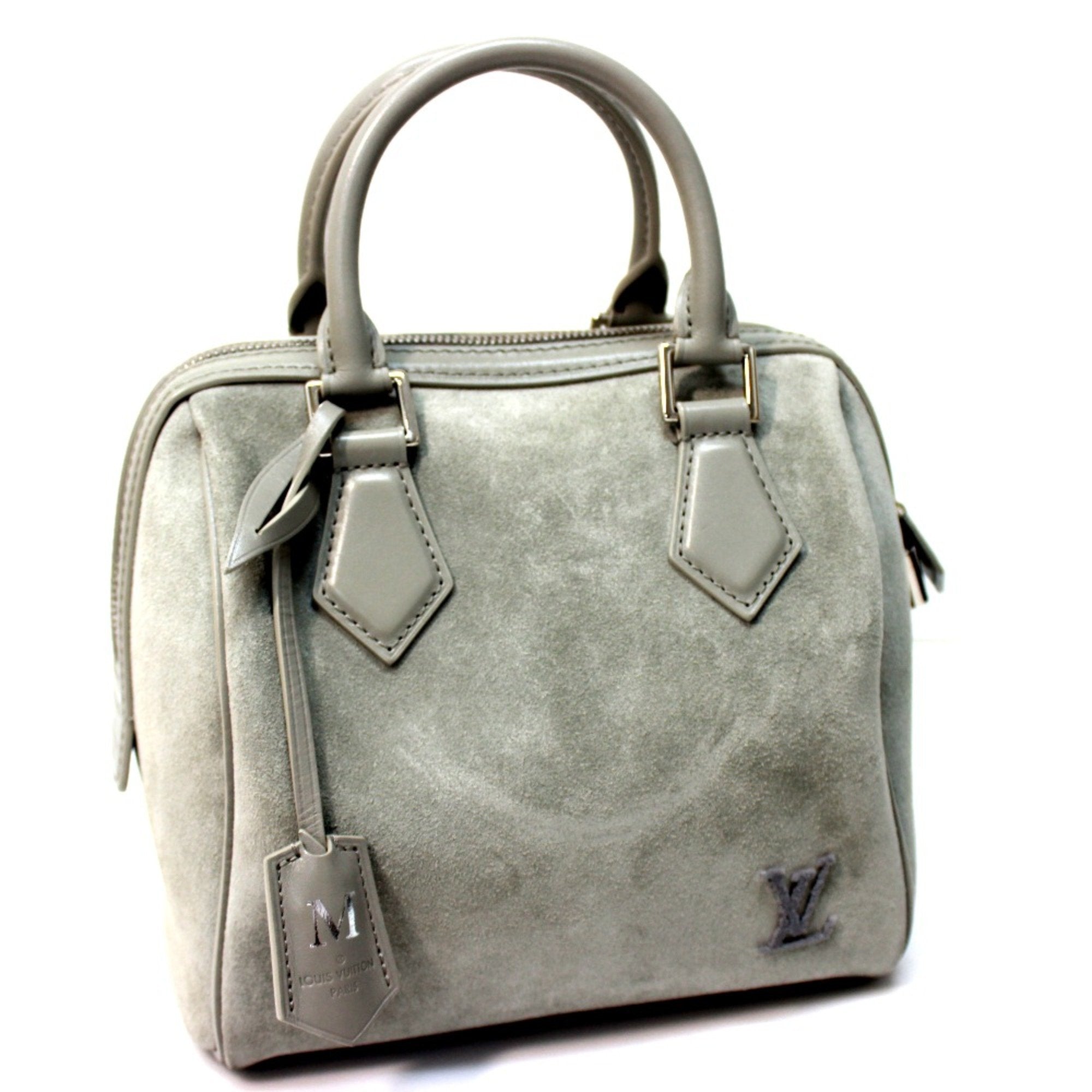Louis Vuitton Gray Leather Handbag (Pre-Owned)