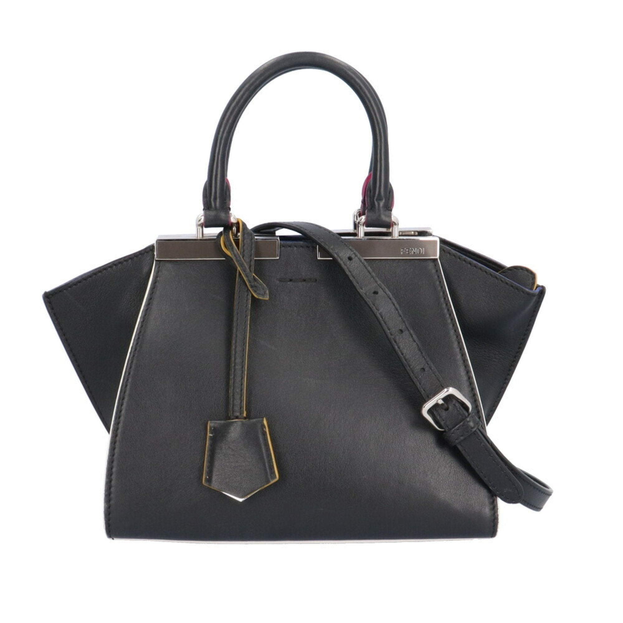 Fendi Black Leather Shoulder Bag (Pre-Owned)