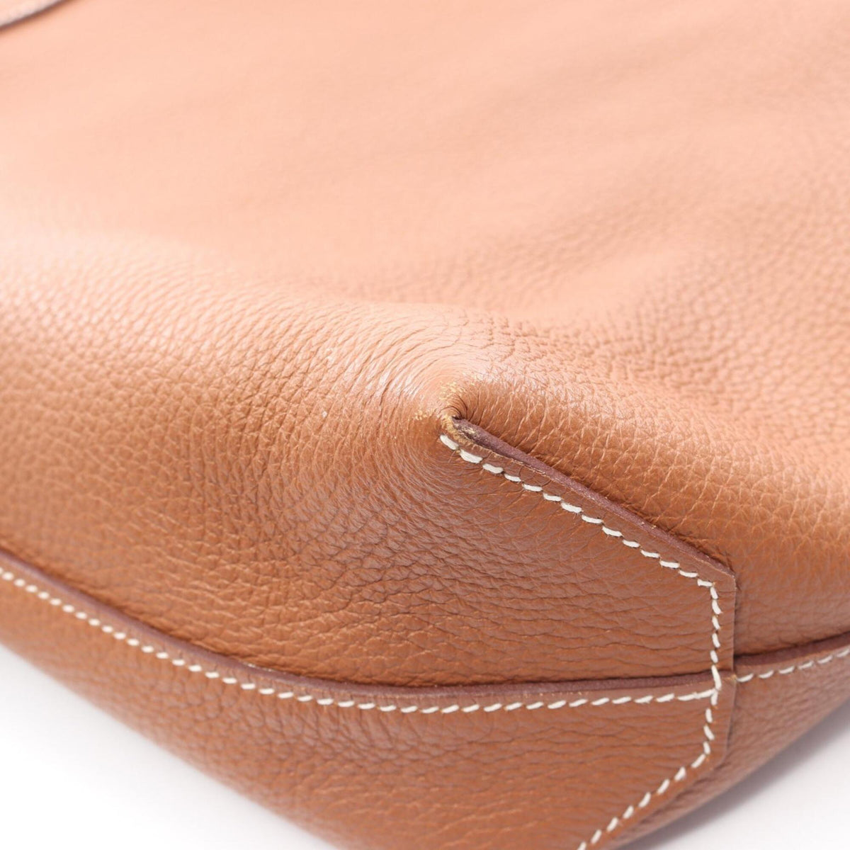 Hermes Brown Taurillon Clemence Leather Handbag Tote Bag (Pre-Owned)