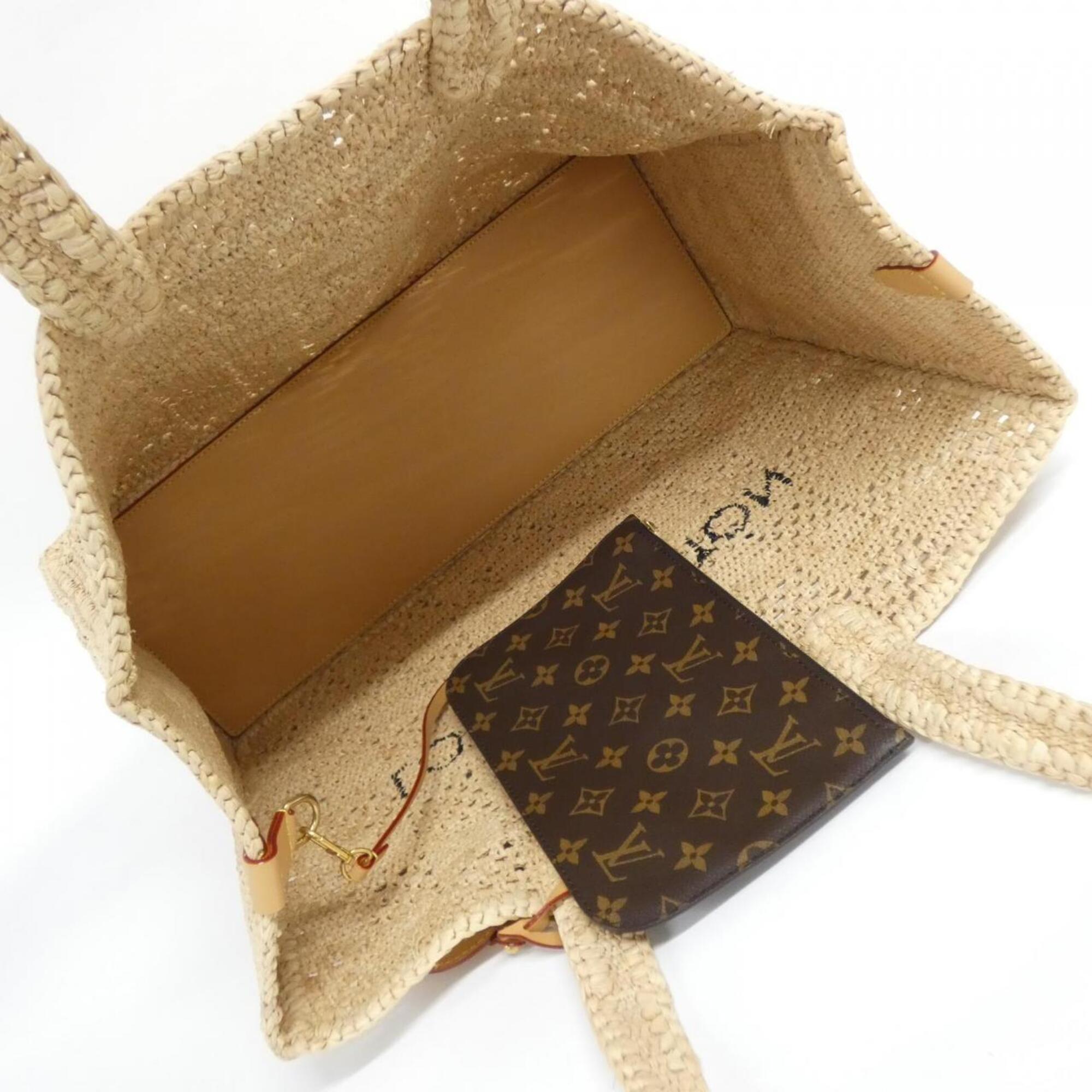 Louis Vuitton Damier Beige Natural Raffia Handbag Pouch (Pre-Owned)