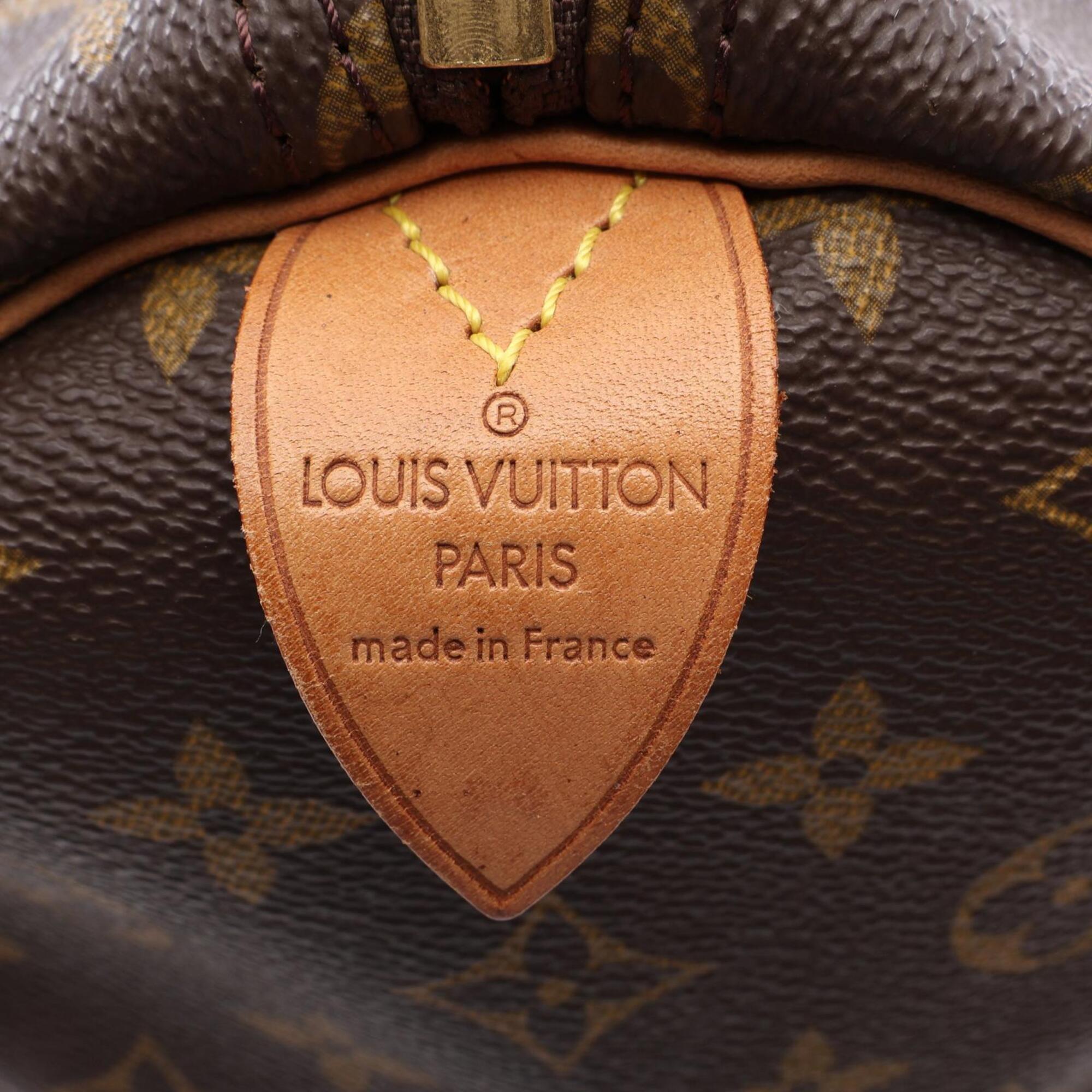 Louis Vuitton Brown Coated Canvas Leather Boston Bag Handbag (Pre-Owned)