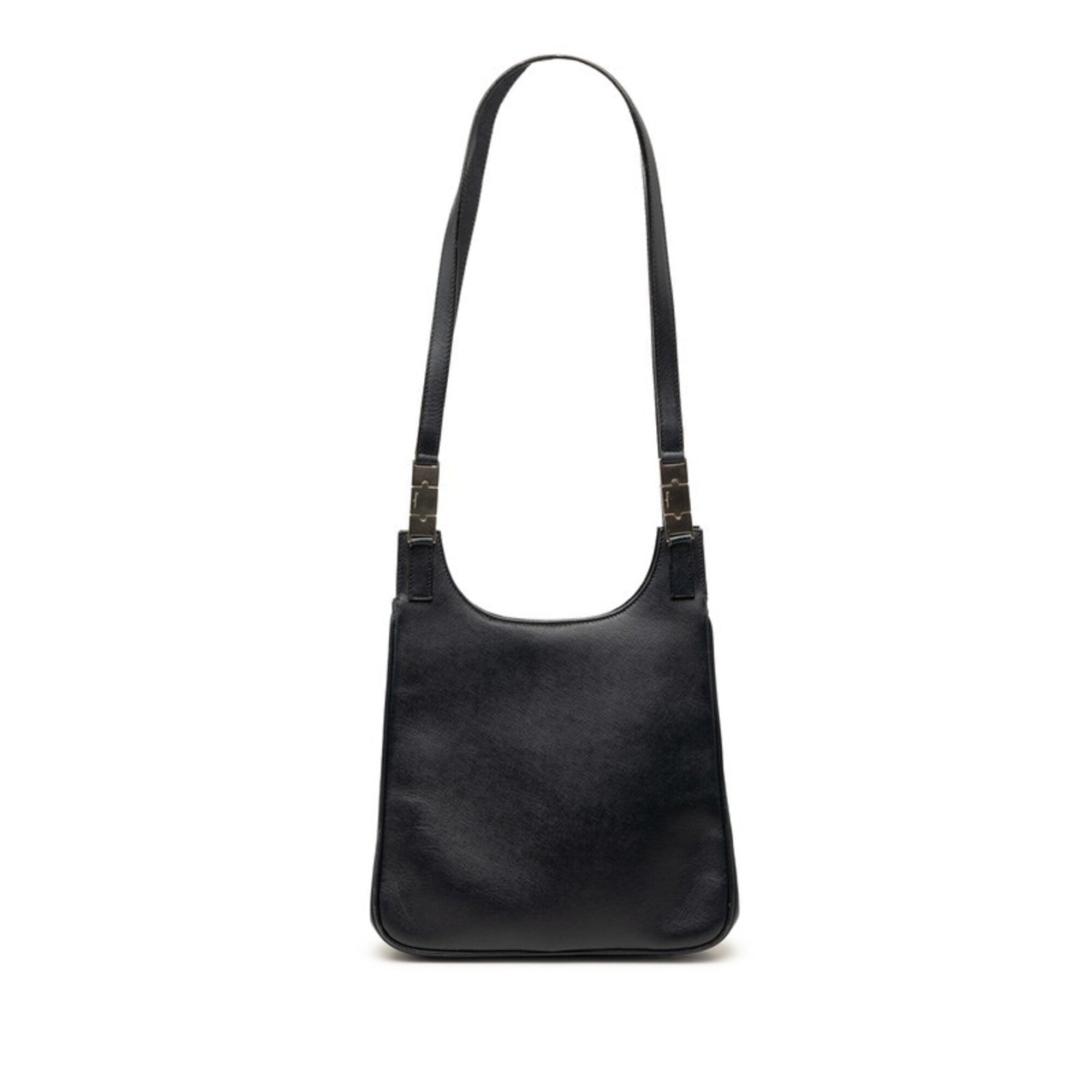 Salvatore Ferragamo Navy Leather Shoulder Bag (Pre-Owned)