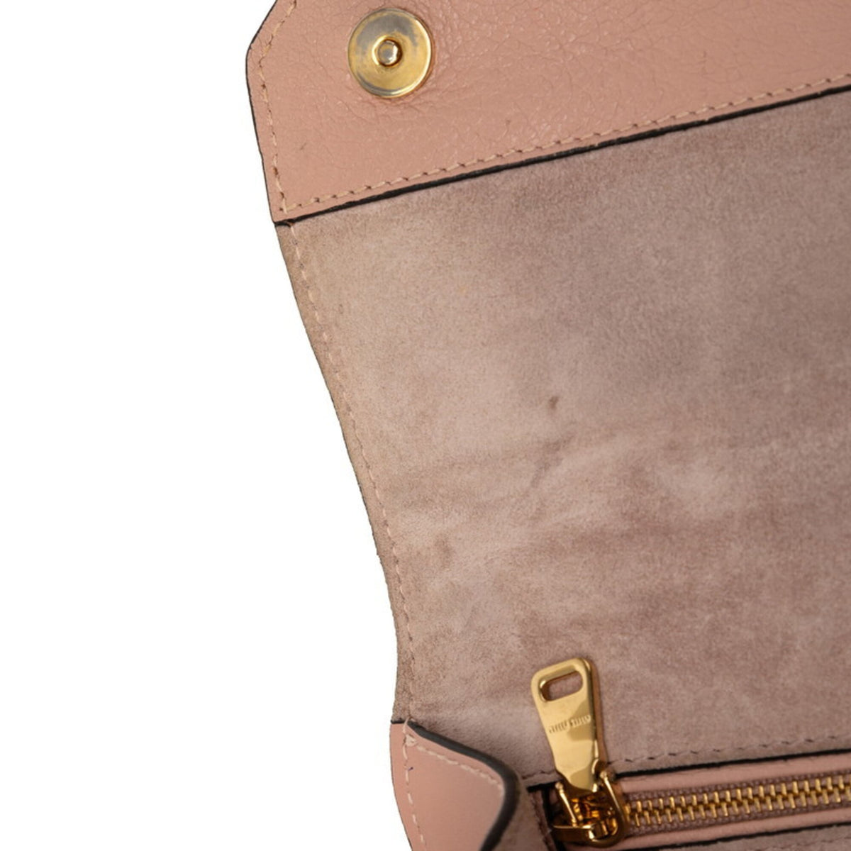 Miu Miu Light Pink Leather Rhinestone Shoulder Bag (Pre-Owned)