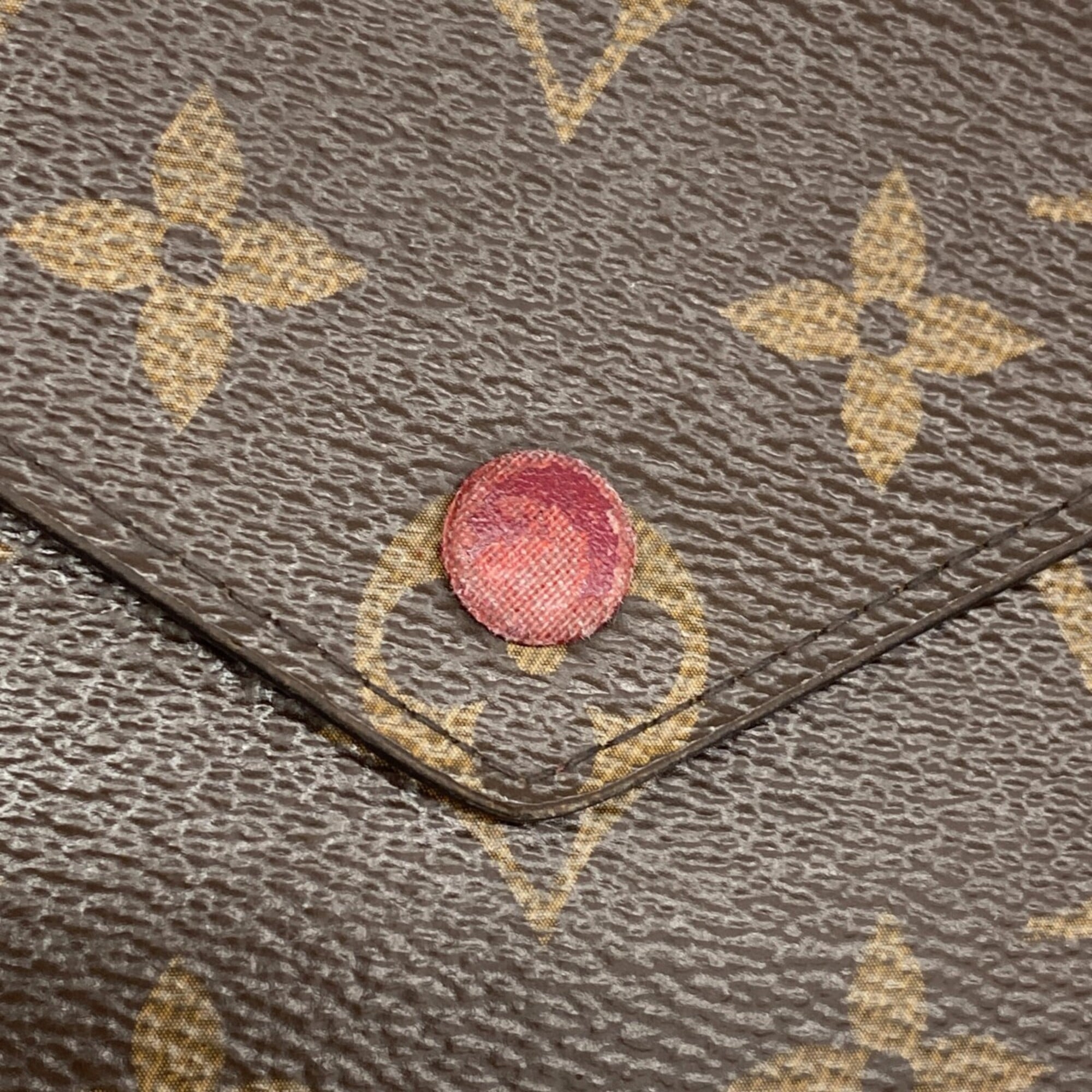 Louis Vuitton Brown Fuchsia Wallet (Tri-Fold) (Pre-Owned)
