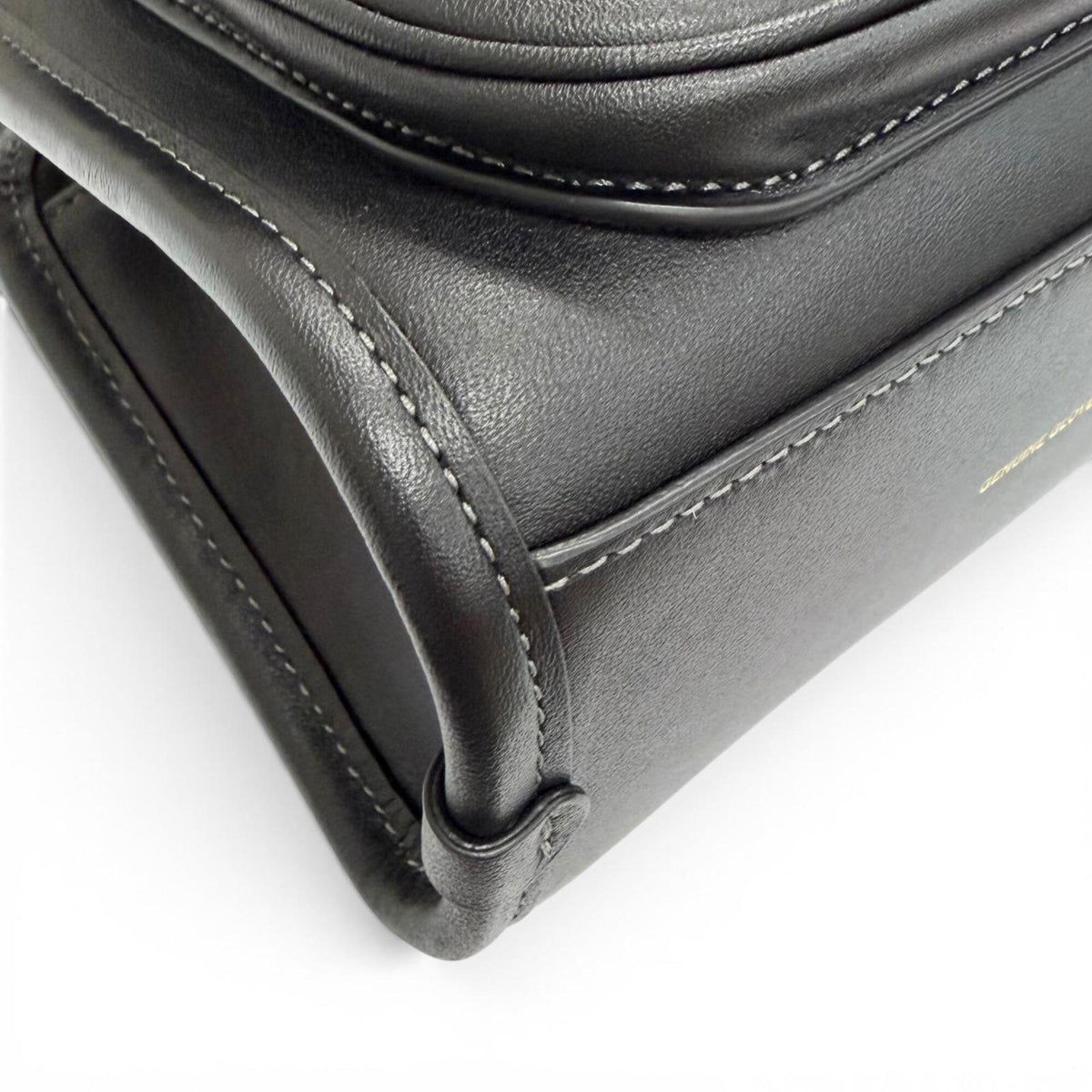 Coach Black Leather Shoulder Bag Tote Bag (Pre-Owned)