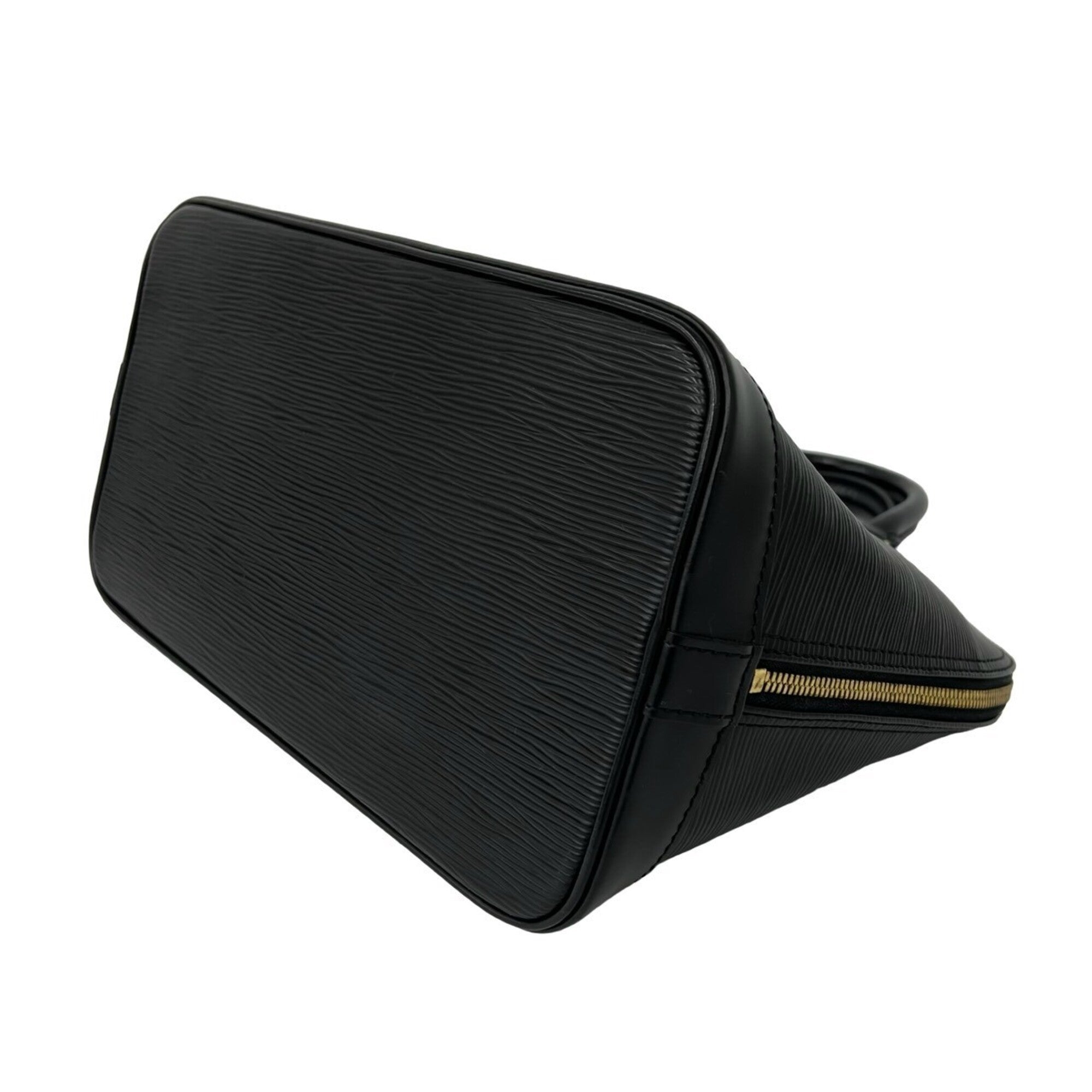 Louis Vuitton Black Leather Boston Bag Handbag (Pre-Owned)