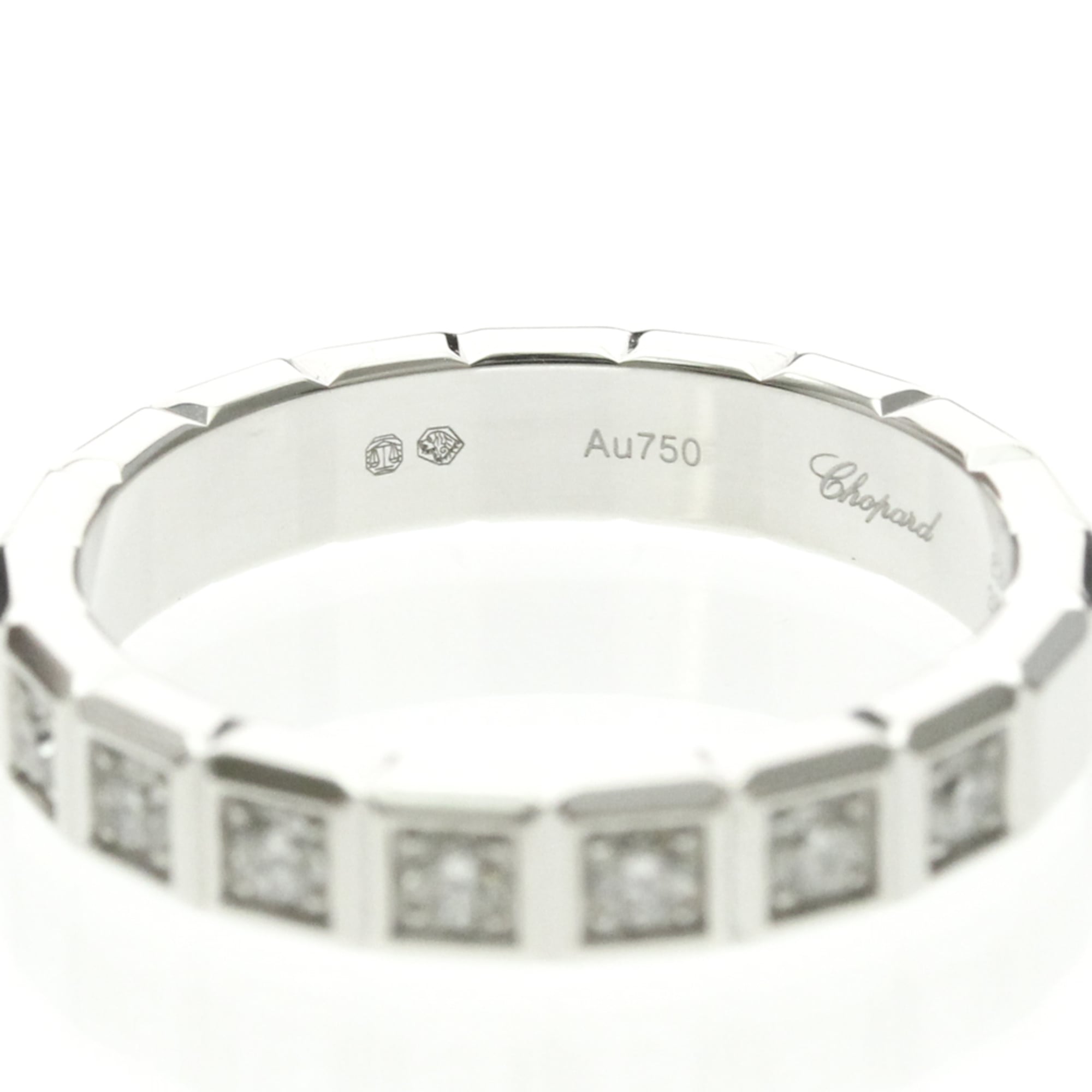 Chopard Ice Cube Pure Pendant Necklace 18K White Gold And Diamonds Silver White_Gold Ring Jewelry (Pre-Owned)