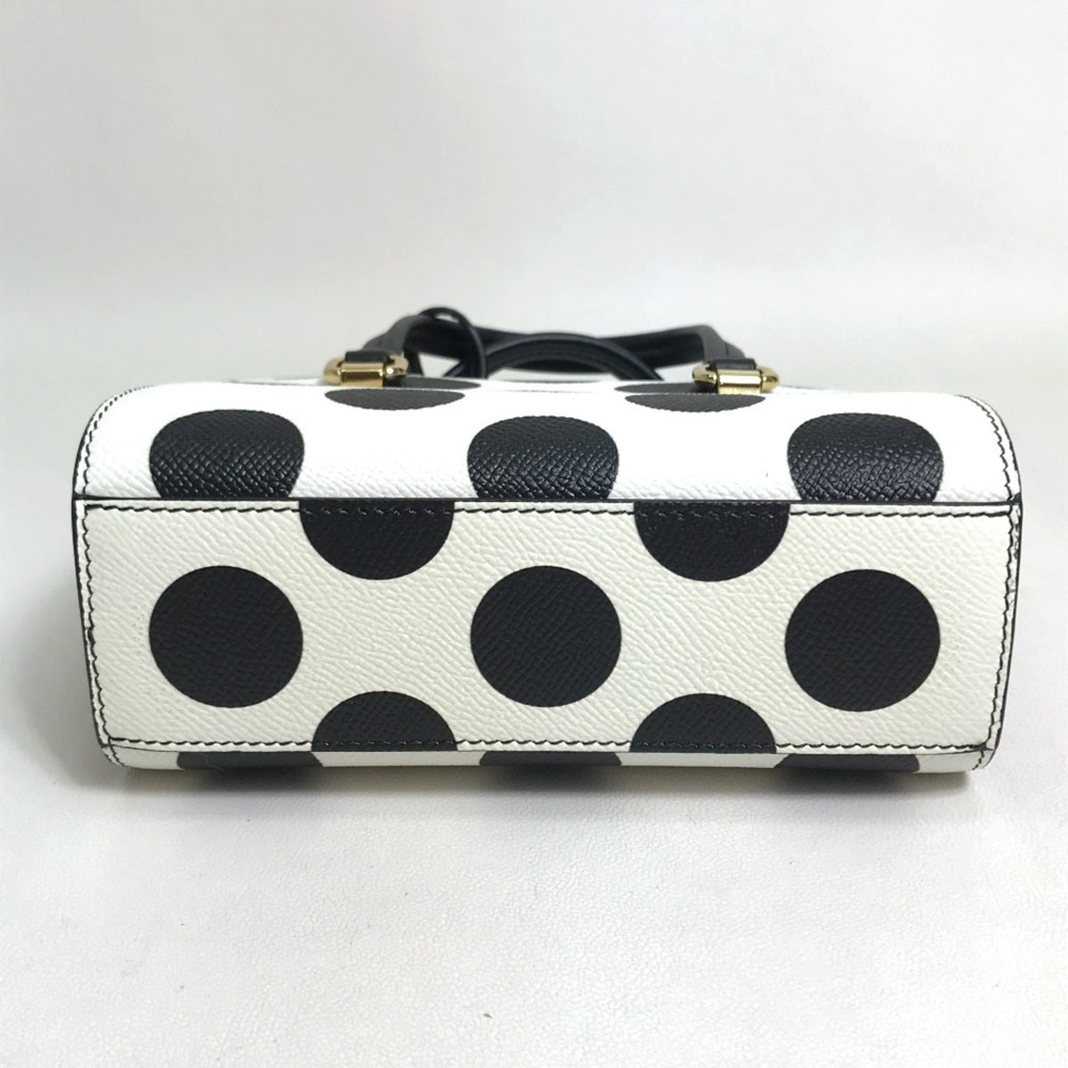Dolce & Gabbana Black Red Color White Leather Handbag Shoulder Bag (Pre-Owned)