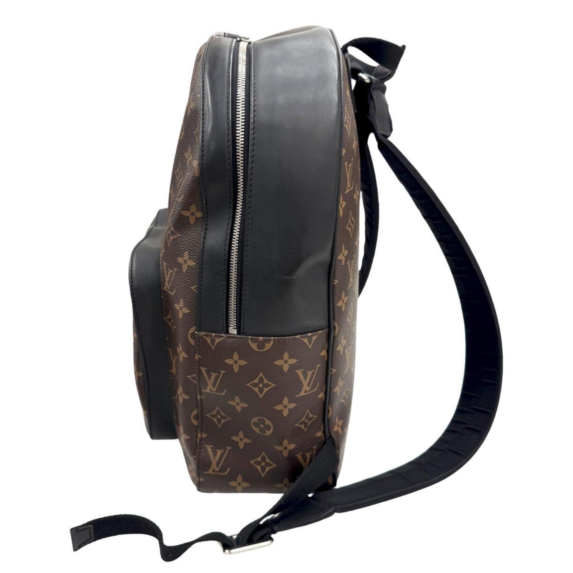 Louis Vuitton Black Brown Monogram Leather Backpack (Pre-Owned)