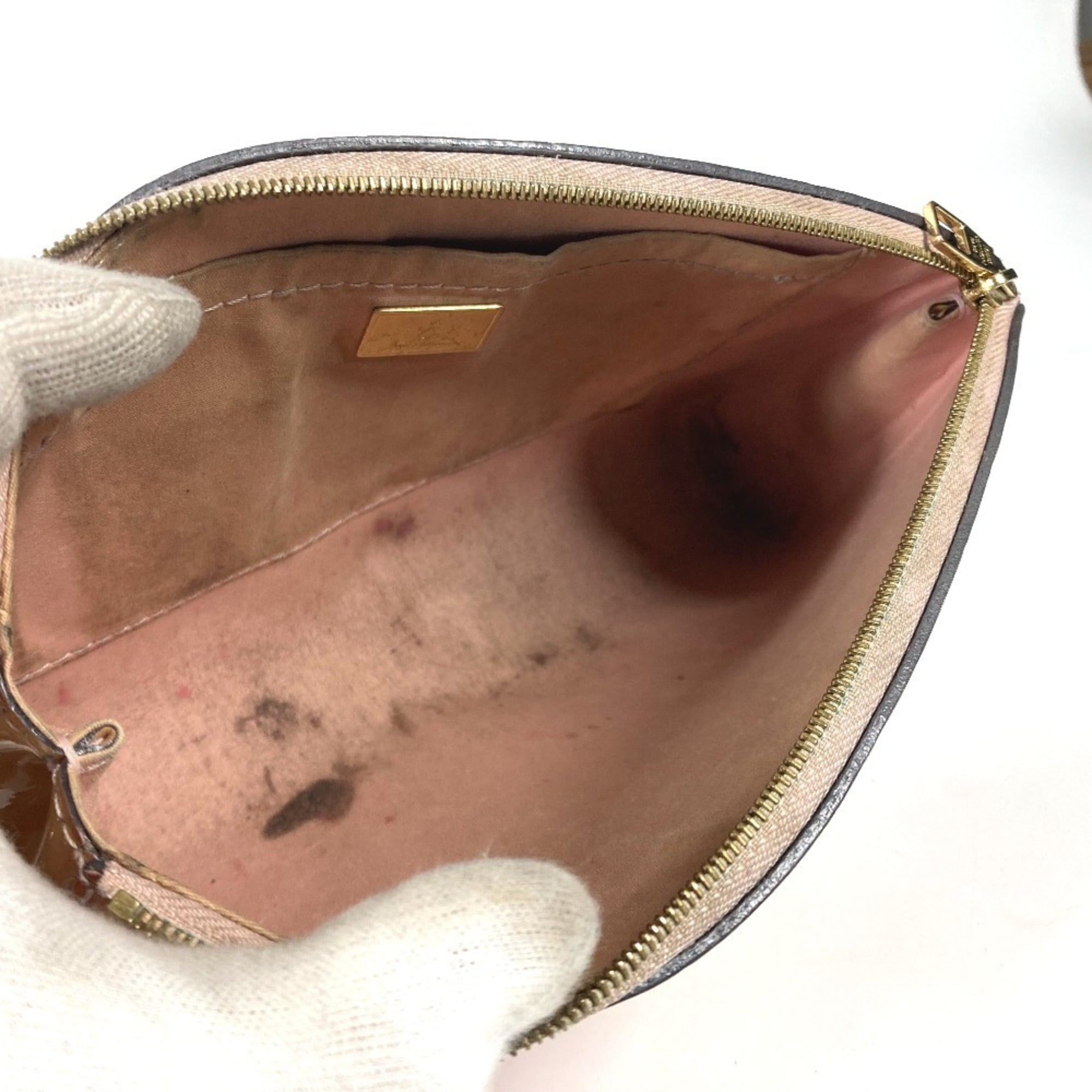 Louis Vuitton Pink Rose Ballerine Monogram Vernis Handbag Shoulder Bag (Pre-Owned)