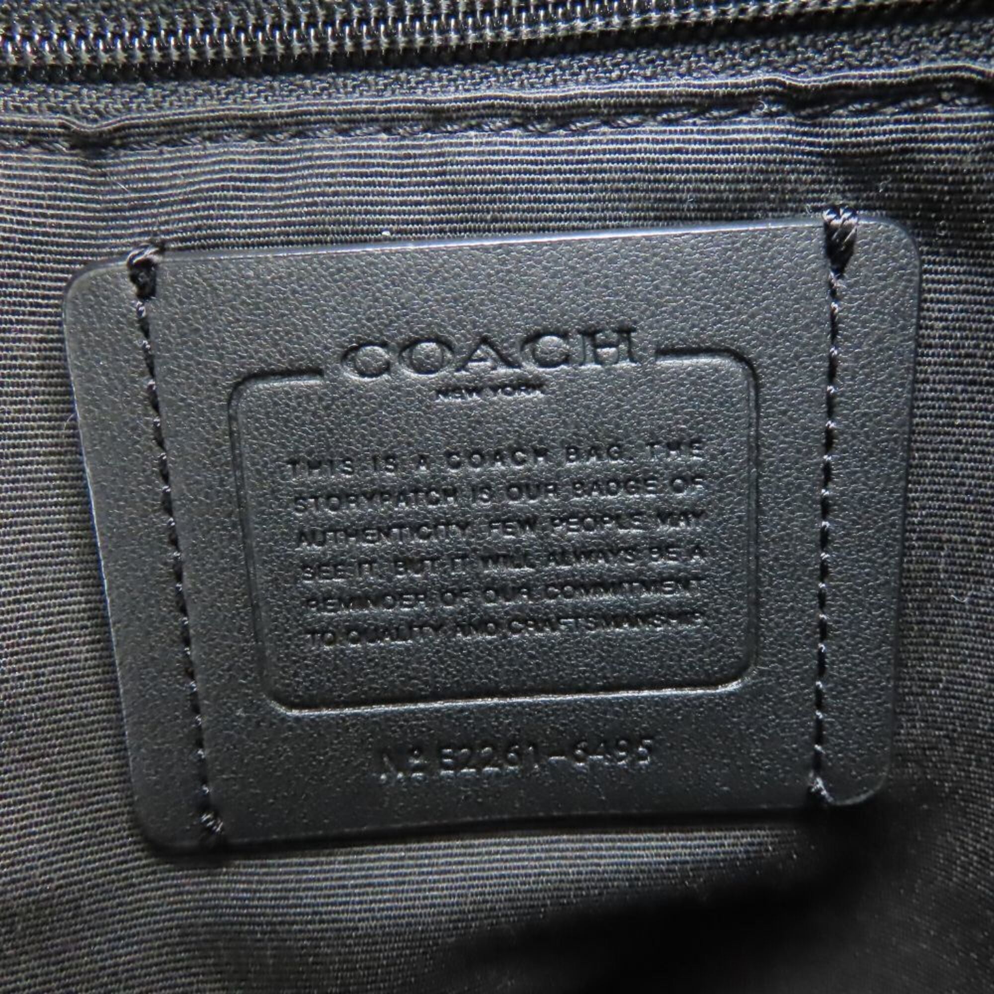 Coach Signature Black Dark Brown Pvc Leather Backpack (Pre-Owned)