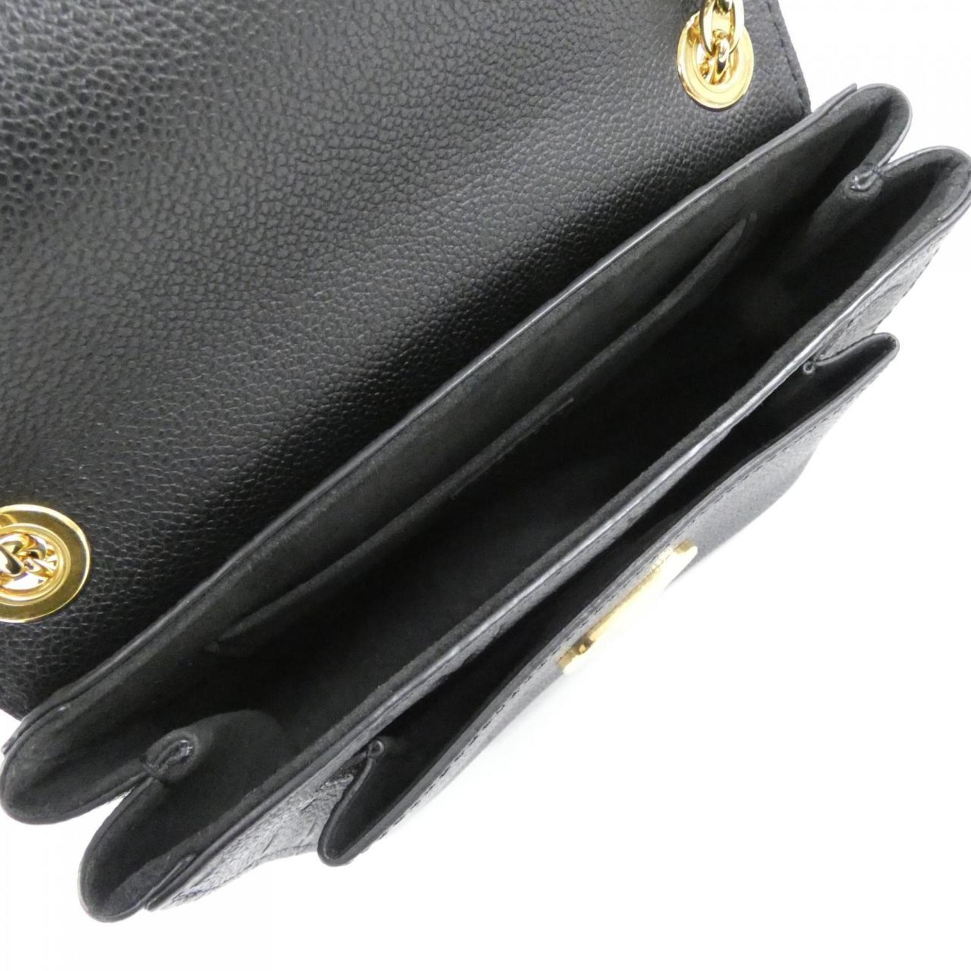 Louis Vuitton Black Leather Shoulder Bag (Pre-Owned)