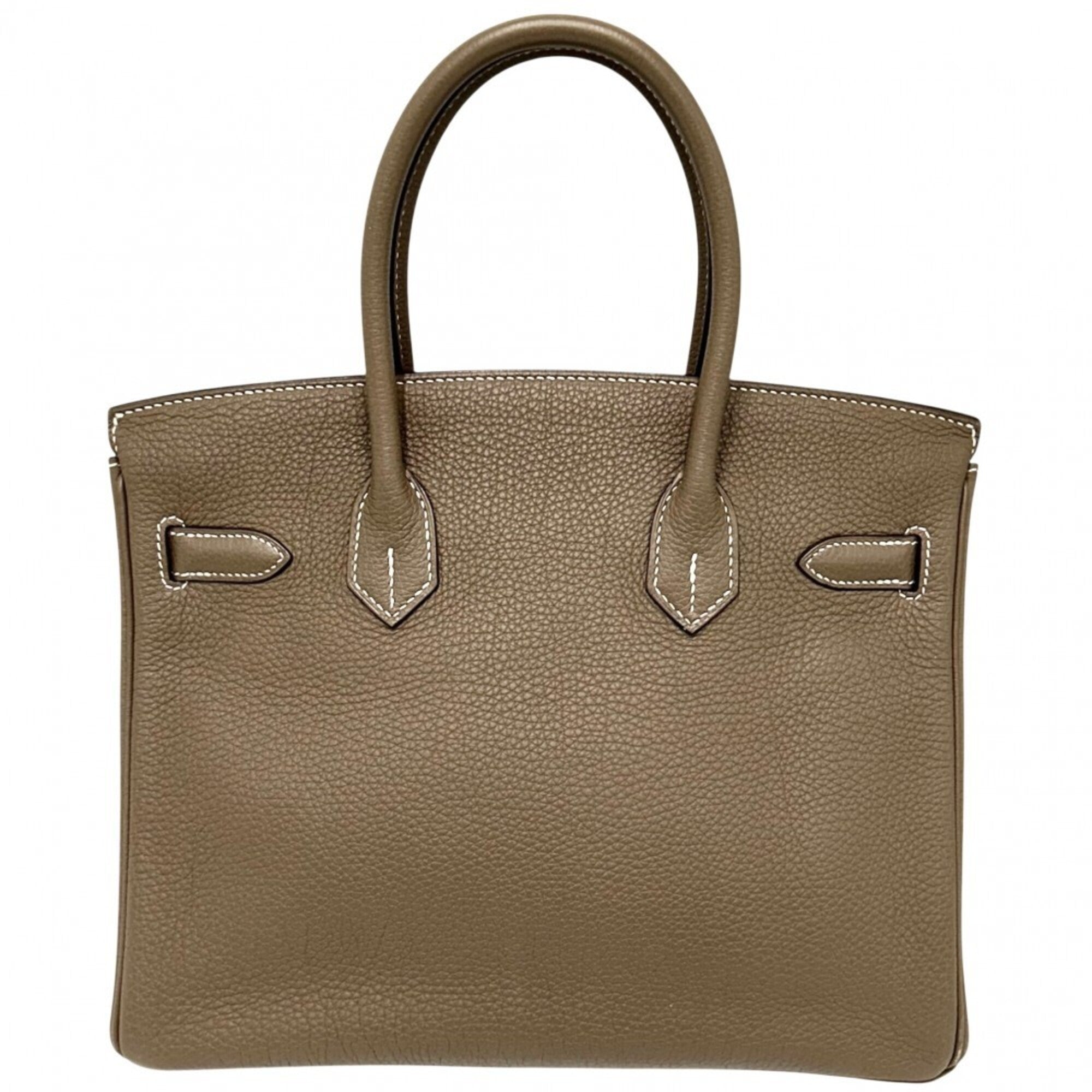 Hermes Etoupe Gray Togo Leather Handbag (Pre-Owned)