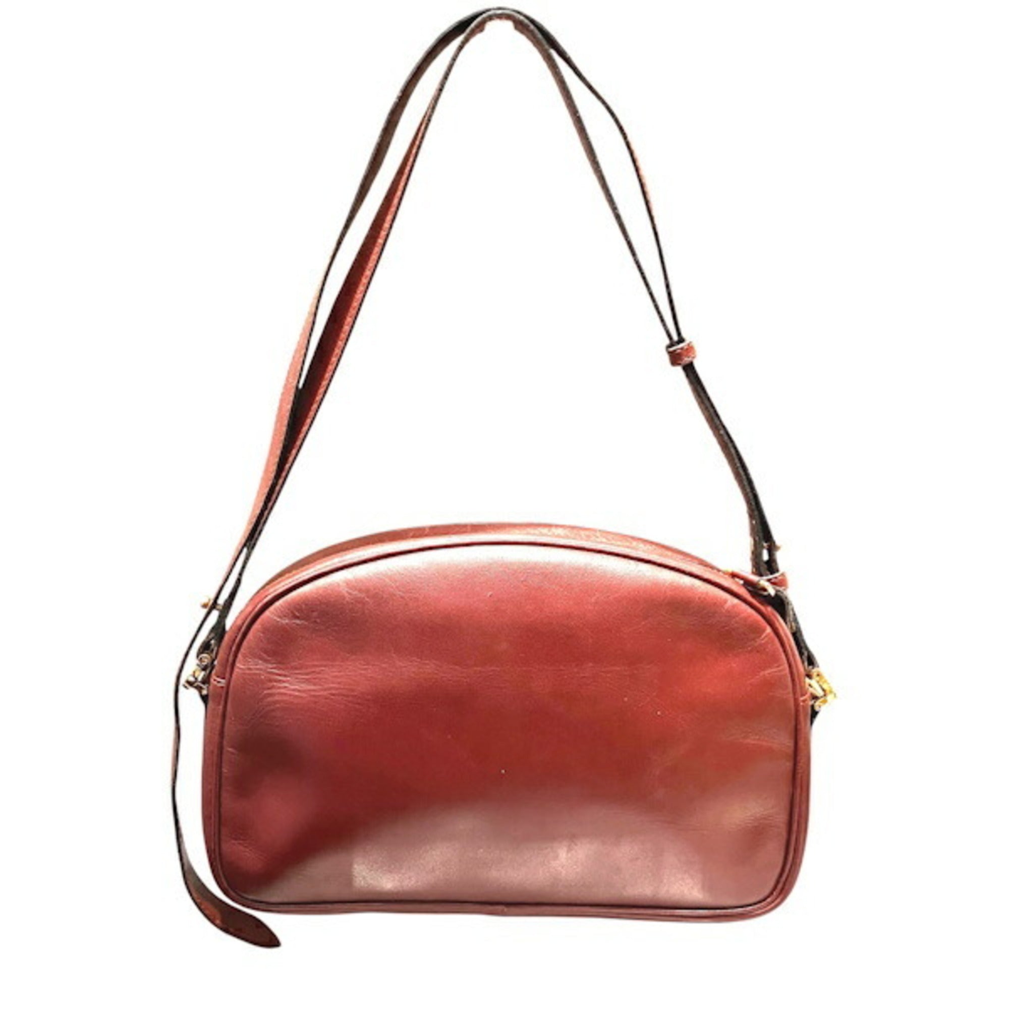 Cartier Must Bordeaux Leather Handbag Shoulder Bag (Pre-Owned)