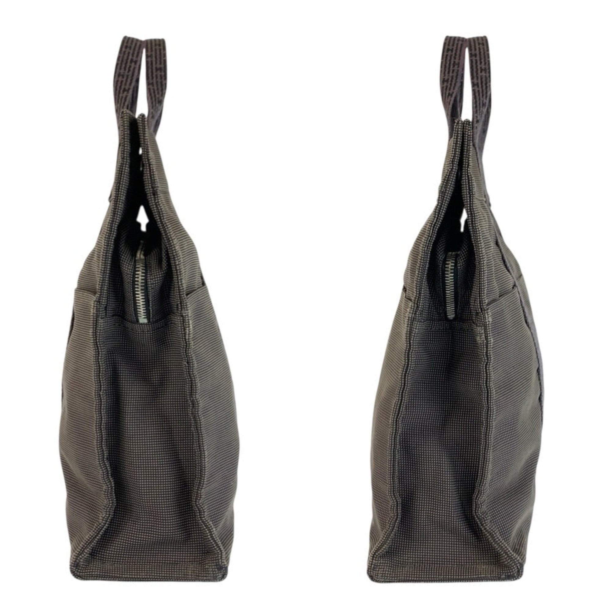 Hermes Gray Polyamide Polyester Handbag Tote Bag (Pre-Owned)