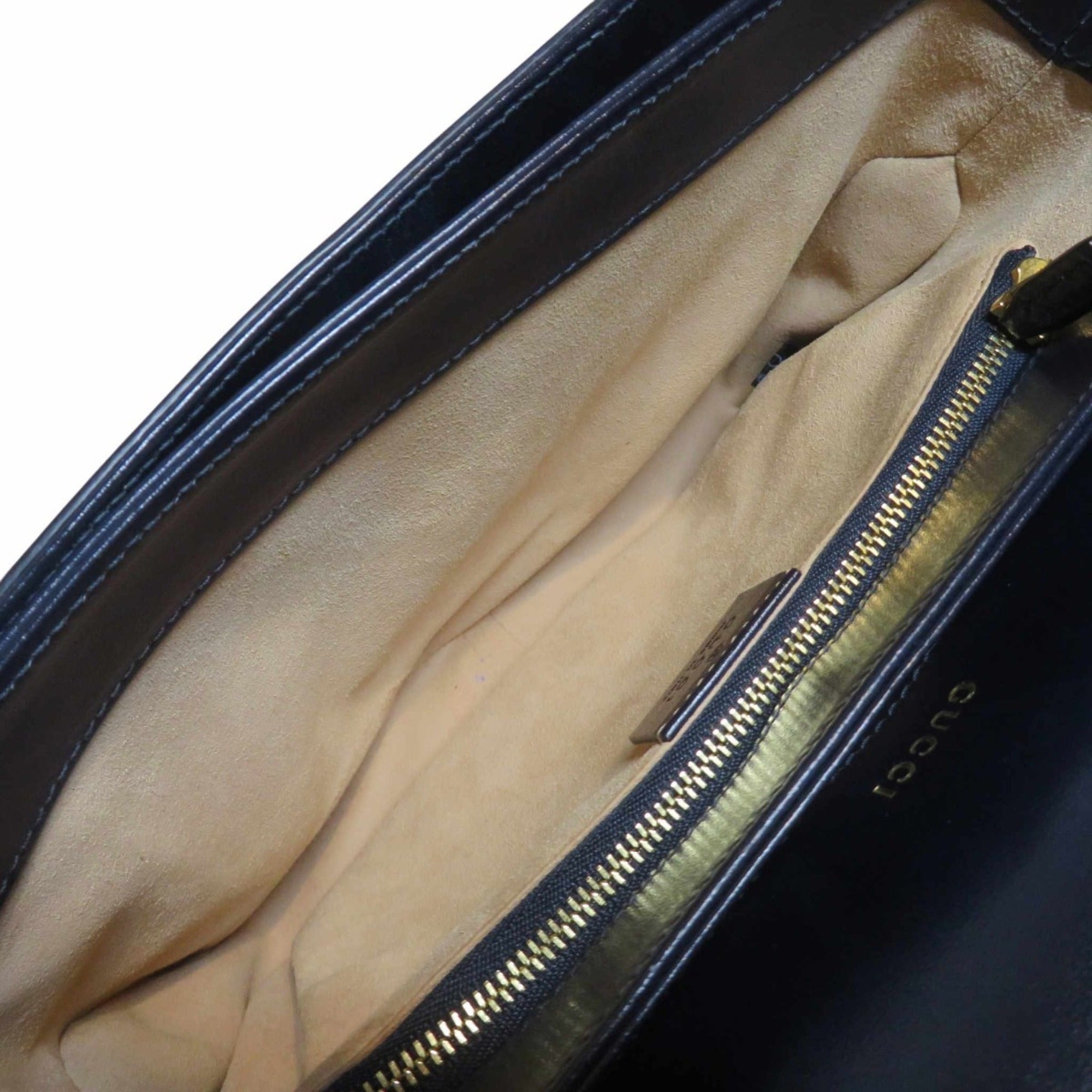 Gucci Horsebit Navy Leather Shoulder Bag (Pre-Owned)