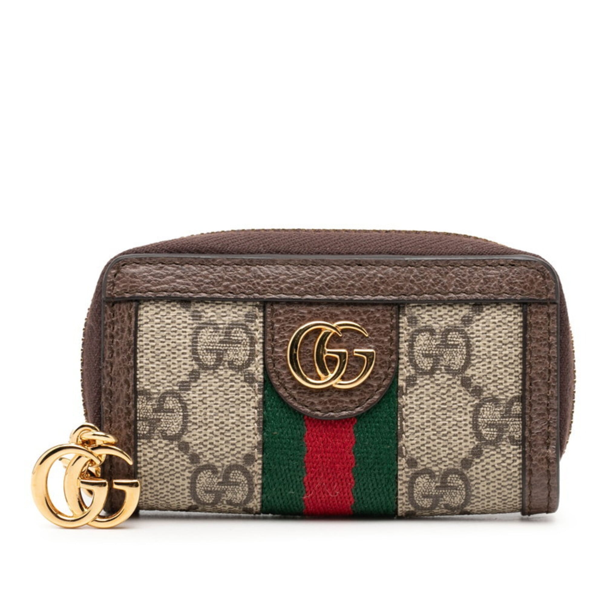 Gucci Beige Brown Pvc Leather Coin Purse/Coin Case (Pre-Owned)
