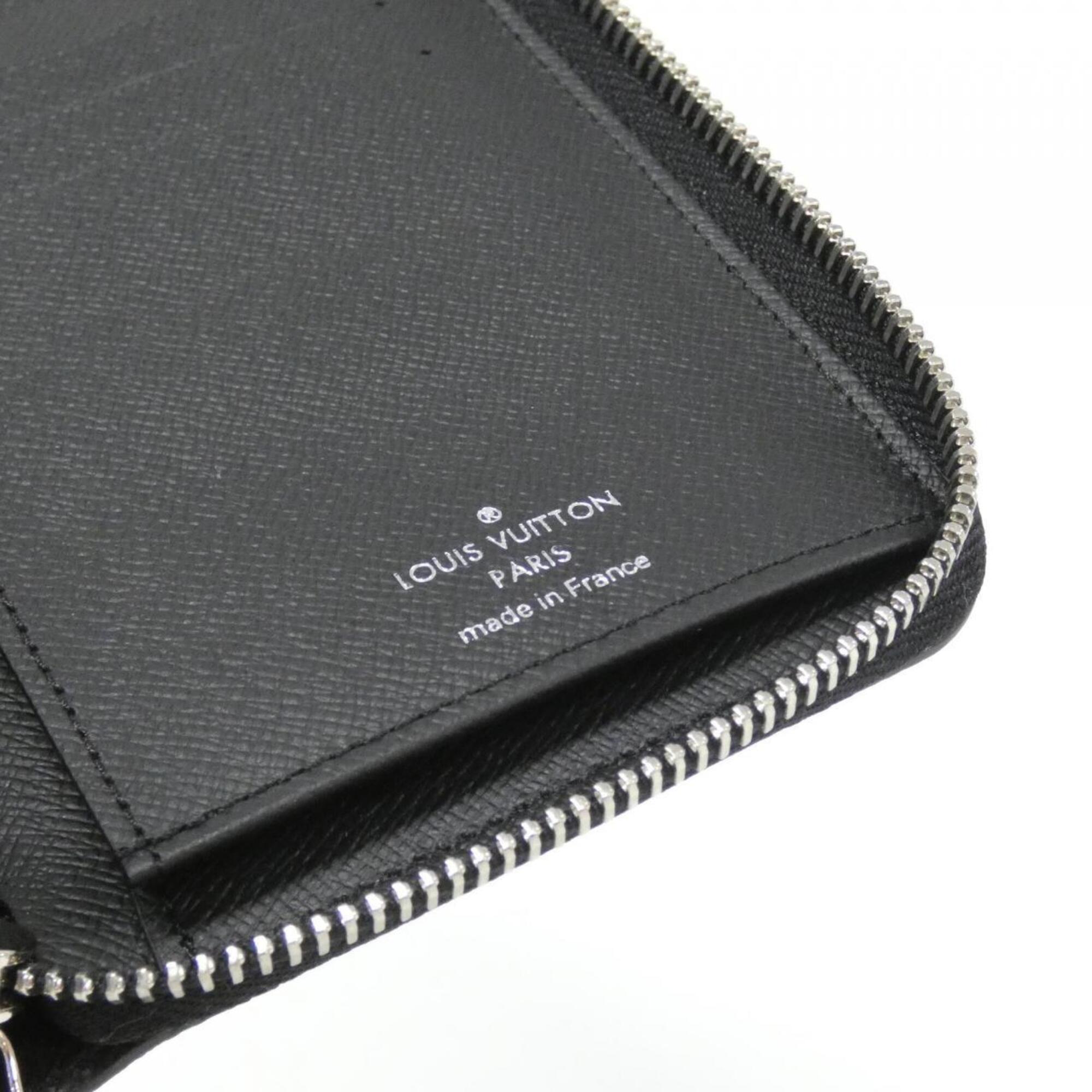 Louis Vuitton Black Leather Long Wallet (Bi-Fold) (Pre-Owned)