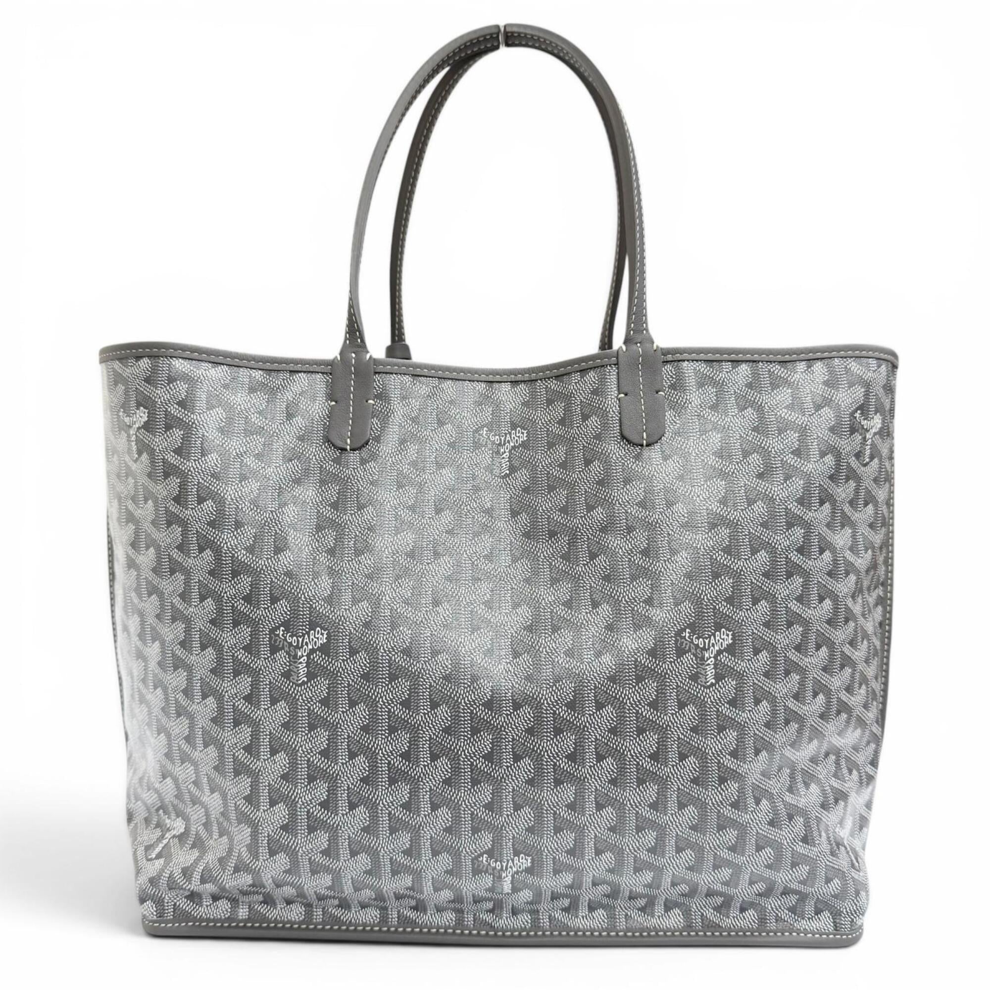 Goyard Gray Leather Canvas Pouch Tote Bag (Pre-Owned)
