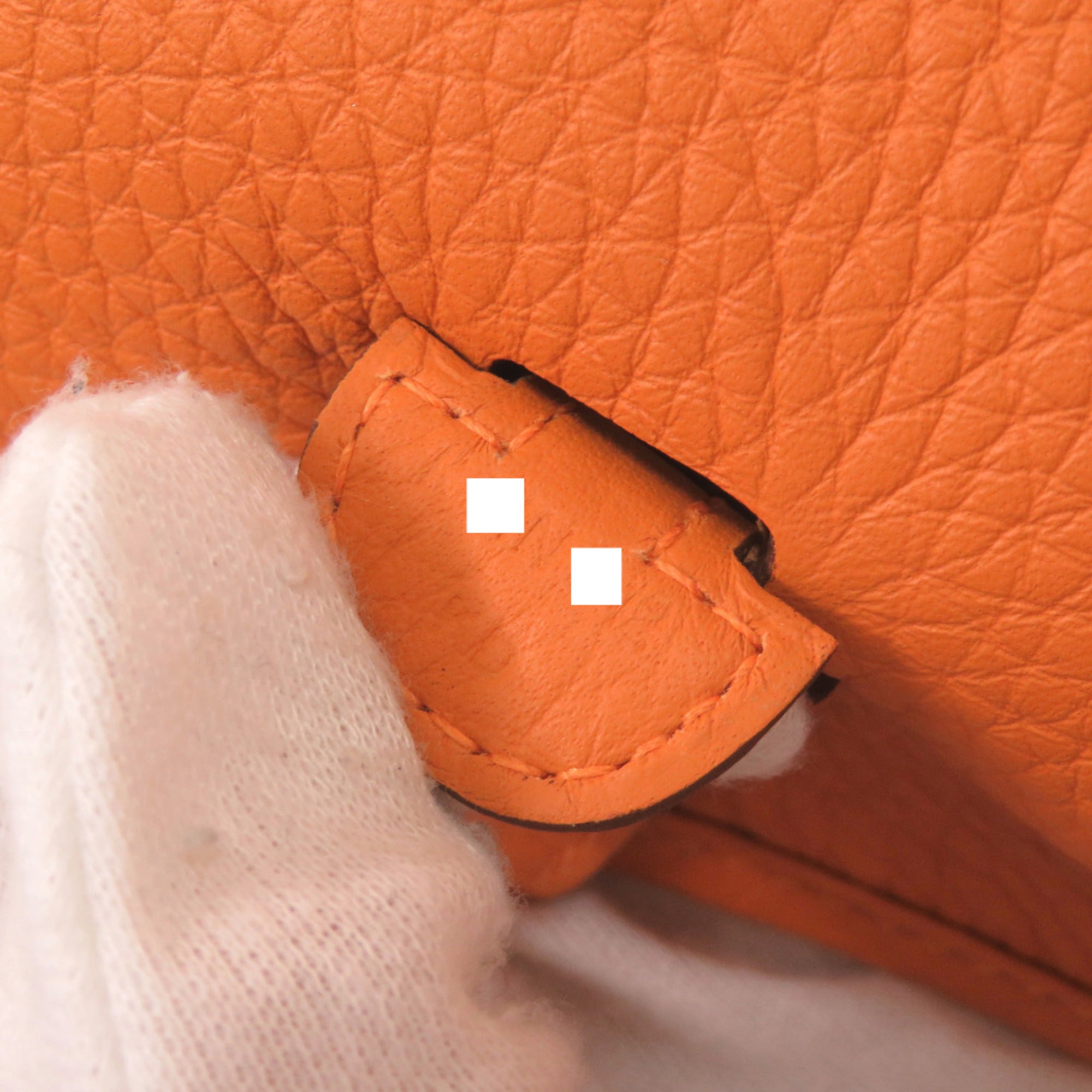Hermes Orange Taurillon Clemence Leather Shoulder Bag (Pre-Owned)