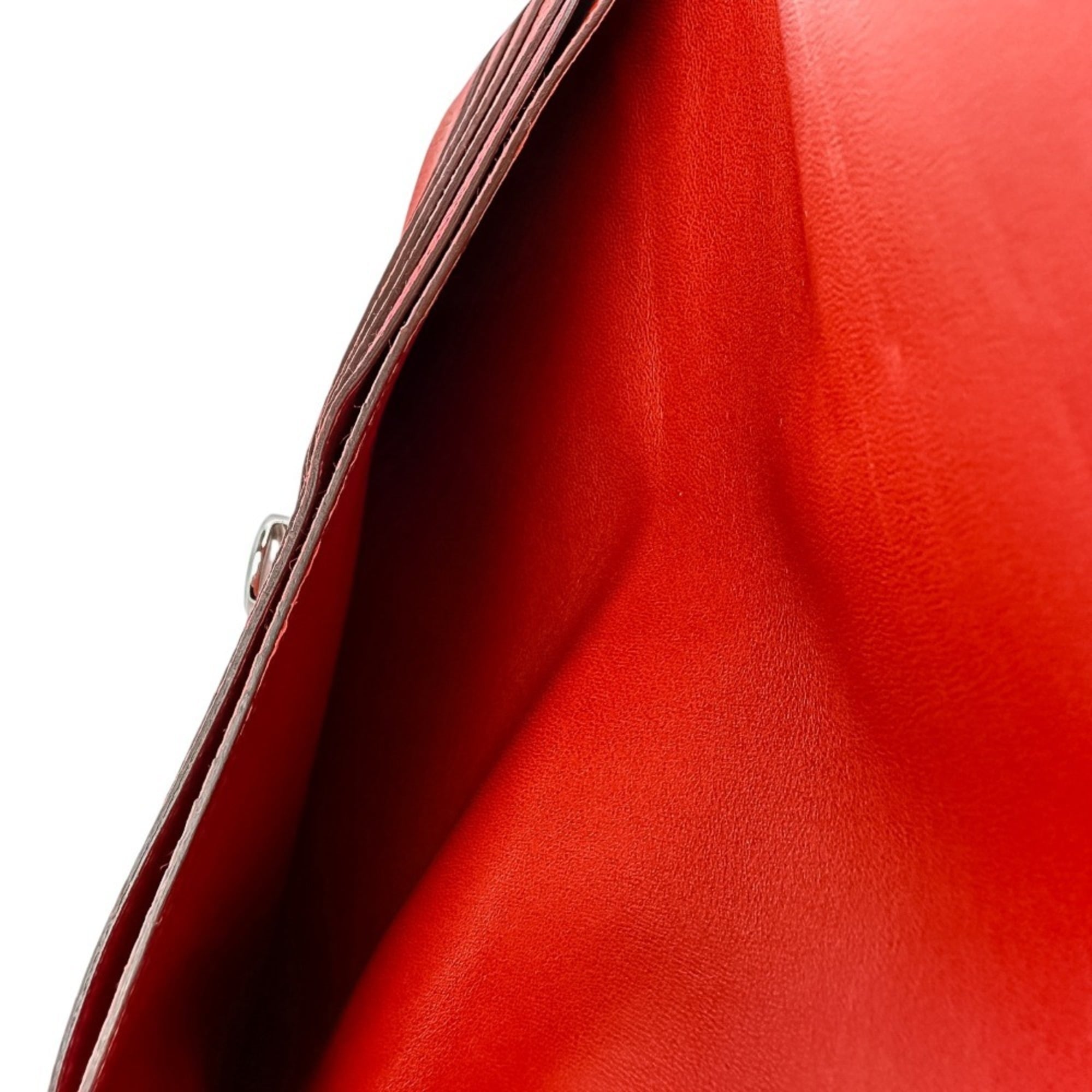 Hermes Red Color Long Wallet (Bi-Fold) (Pre-Owned)