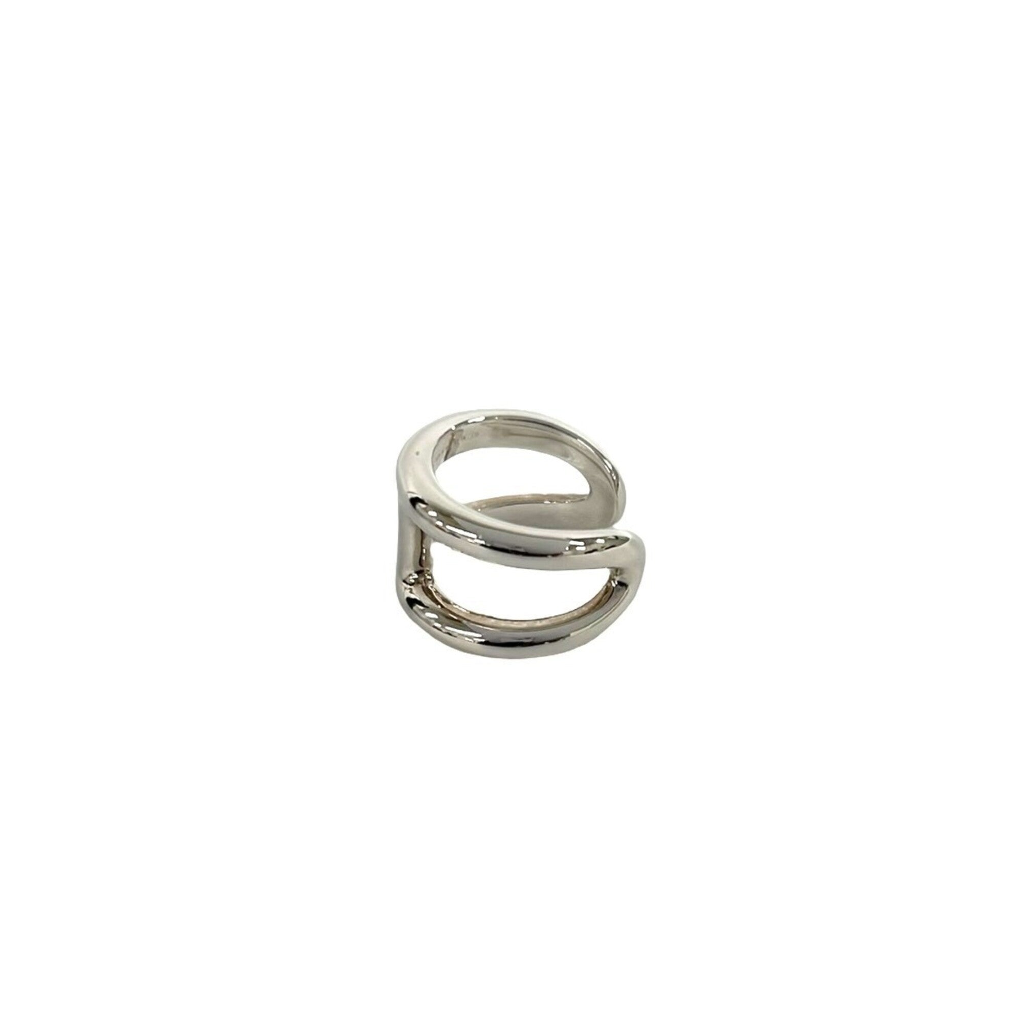 Hermes Silver Silver 925 Band Ring (Pre-Owned)