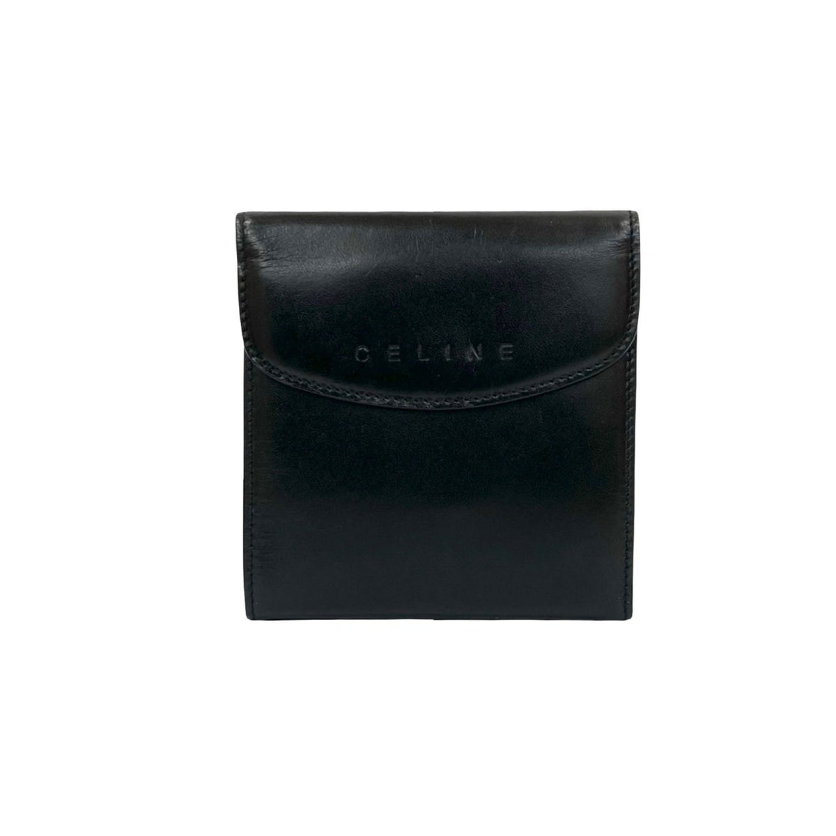 Celine Black Brown Leather Pvc Wallet (Bi-Fold) (Pre-Owned)