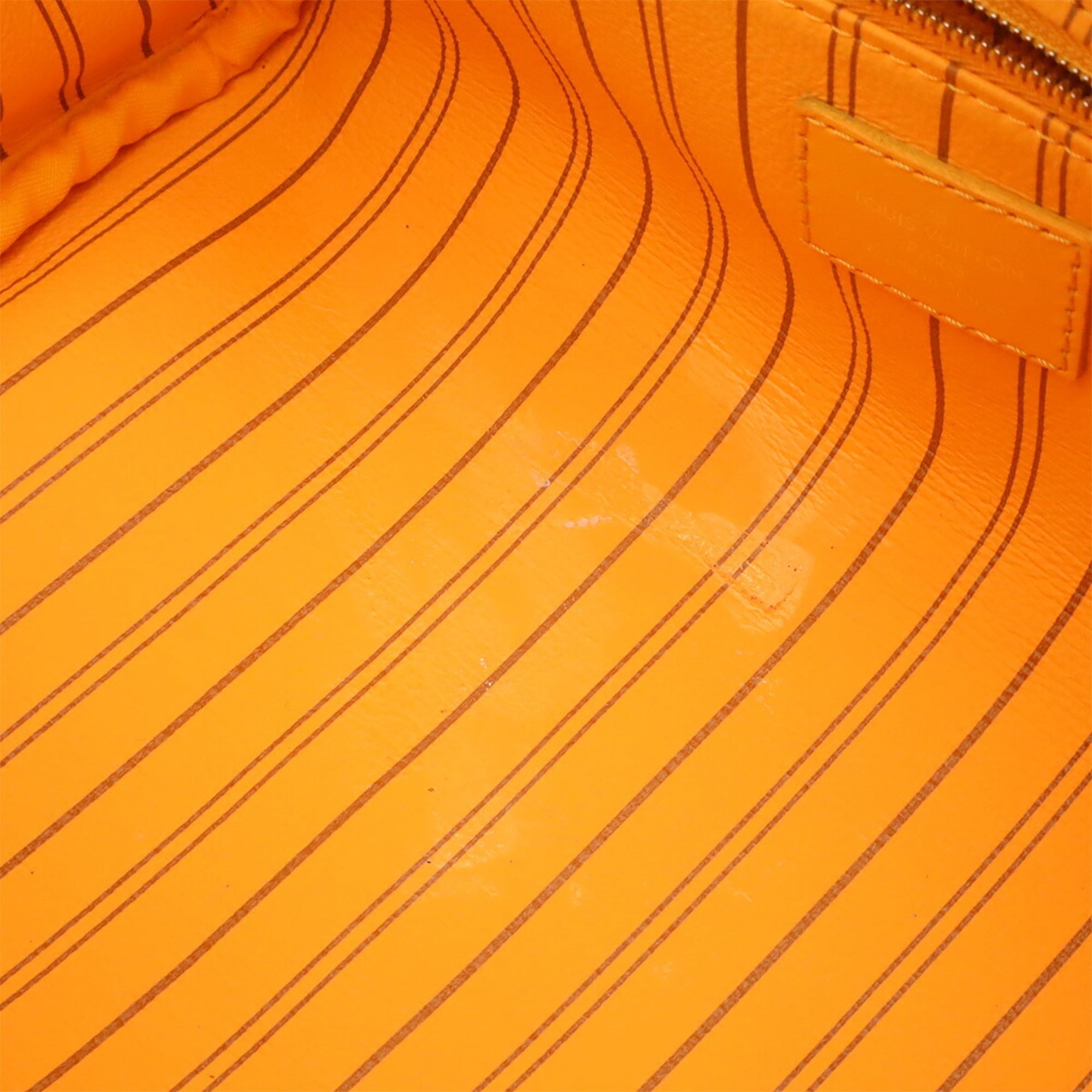 Louis Vuitton Saffron Yellow Leather Clutch Bag Handbag Pouch (Pre-Owned)