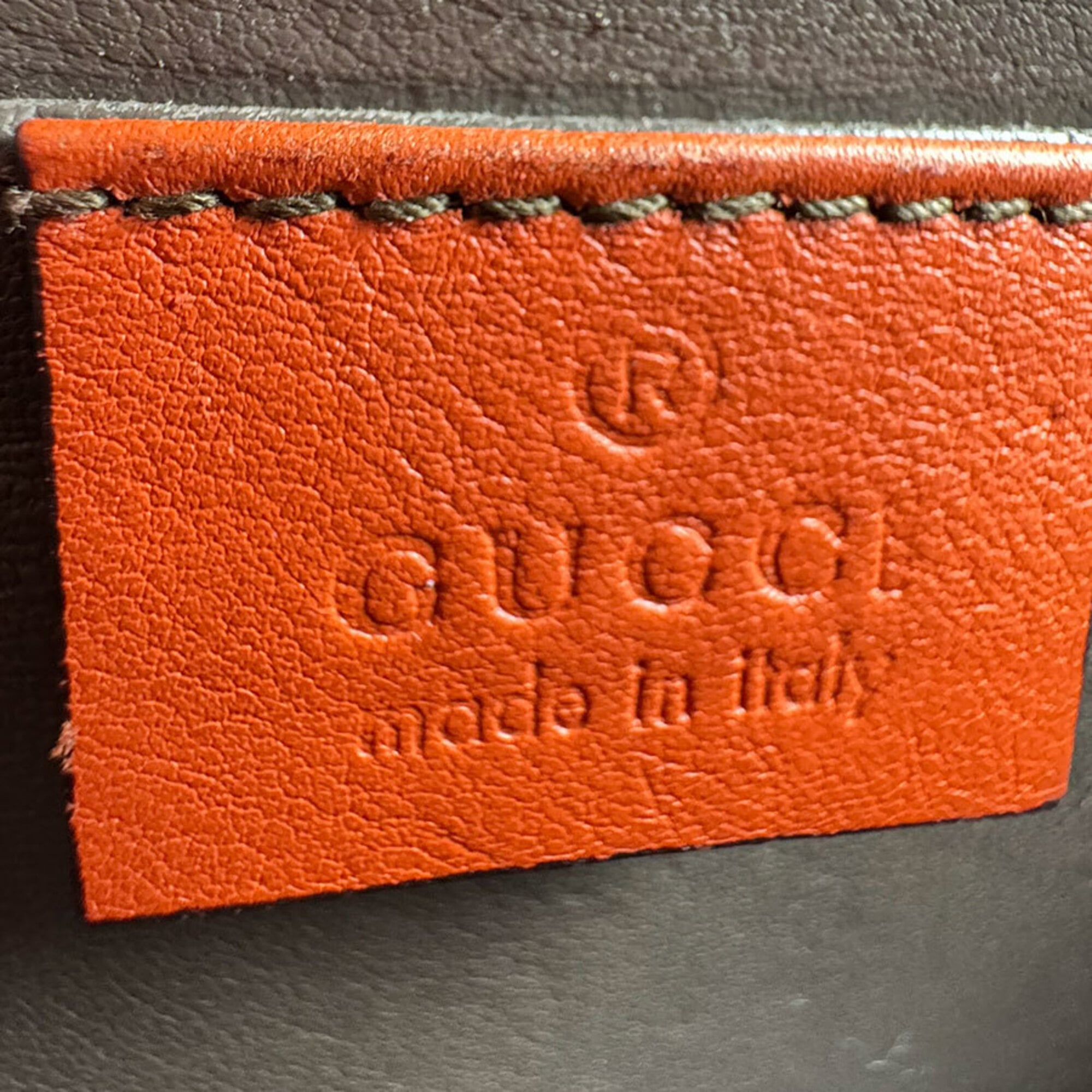 Gucci Orange Leather Shoulder Bag (Pre-Owned)