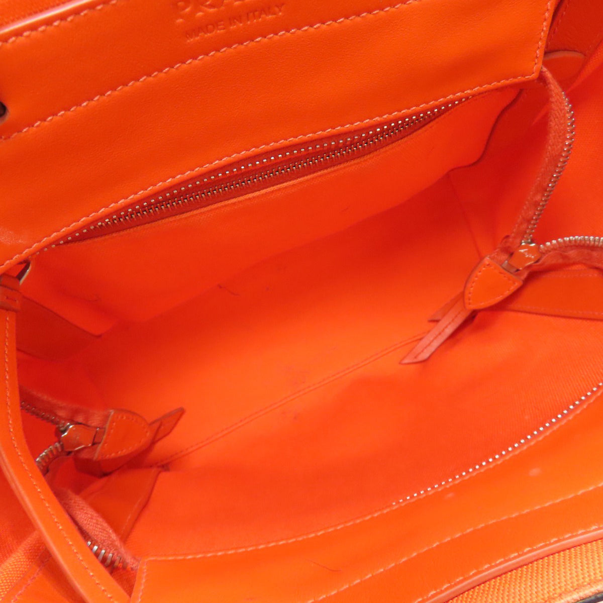 Prada Orange Canvas Handbag (Pre-Owned)