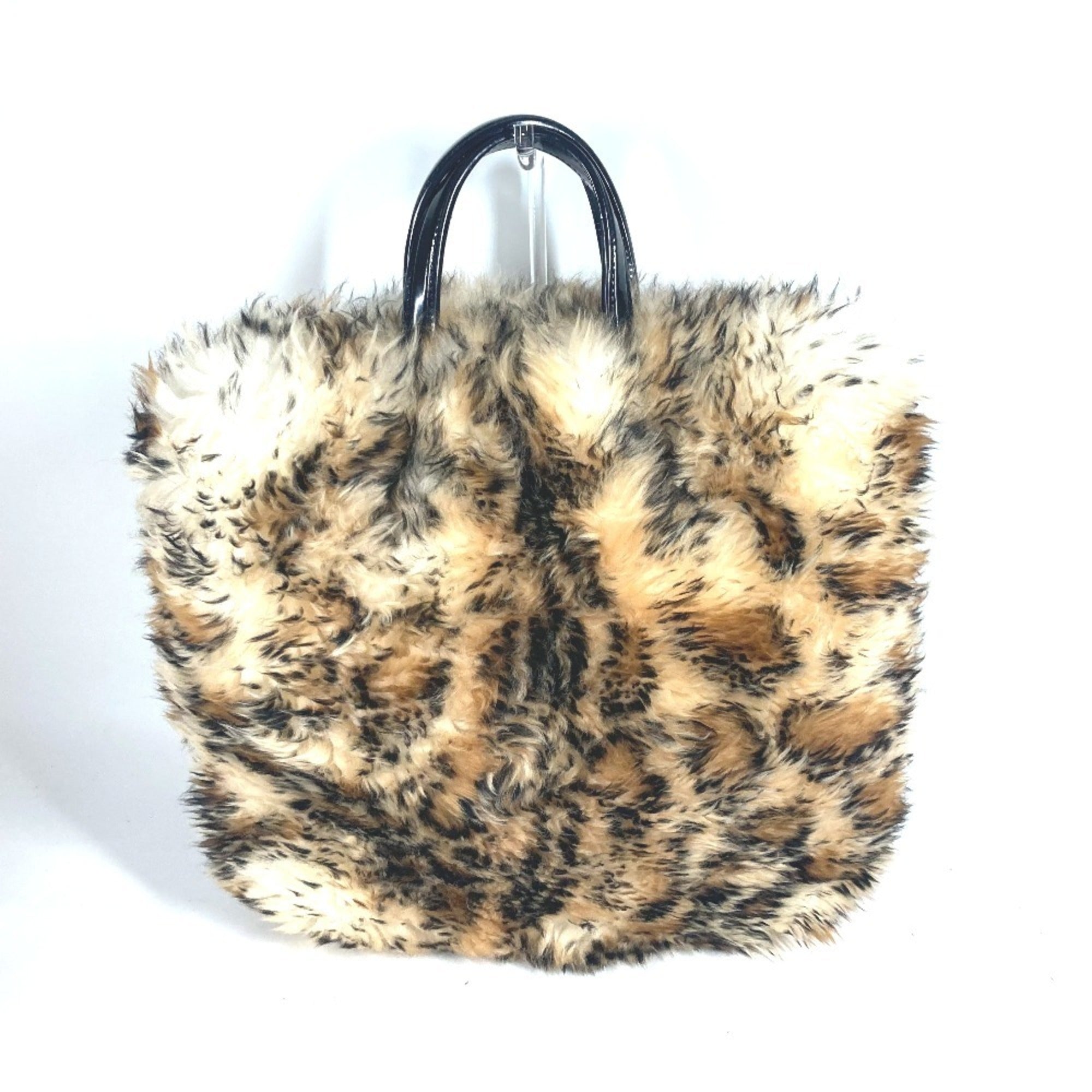 Louis Vuitton Beige Black Leather Handbag Shoulder Bag (Pre-Owned)
