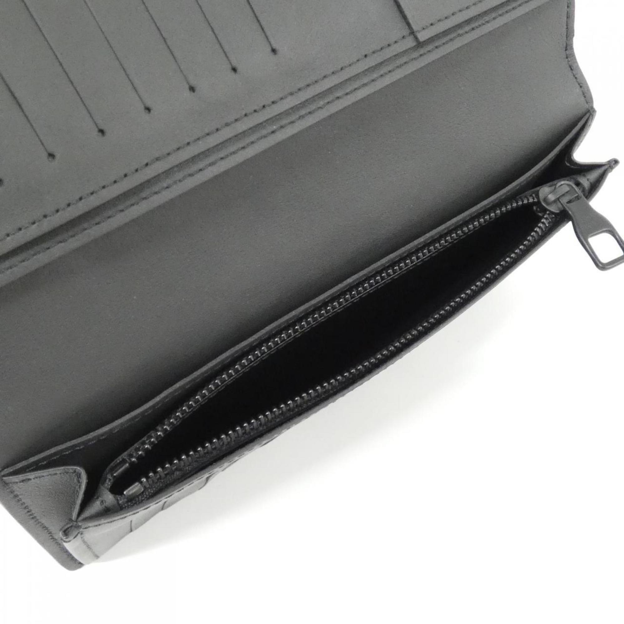 Louis Vuitton Taurillon Black Leather Long Wallet (Bi-Fold) (Pre-Owned)
