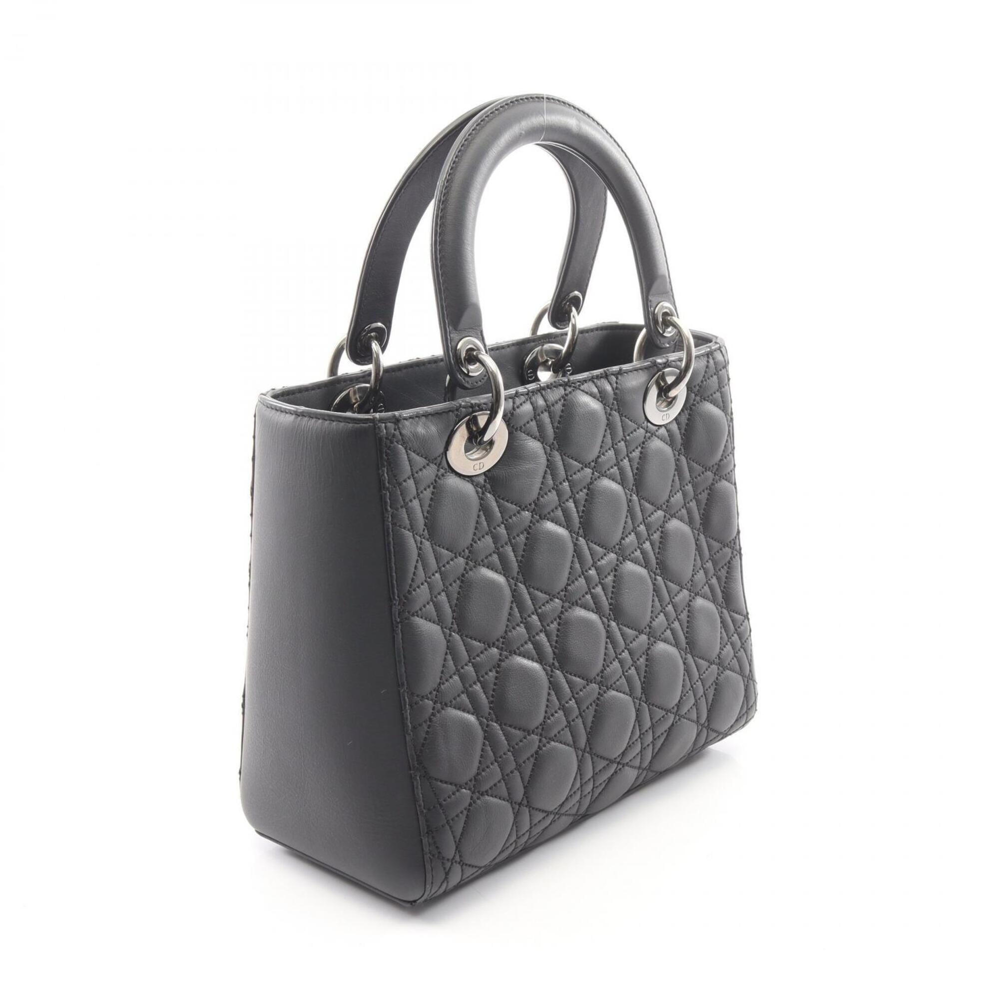 Christian Dior Black Leather Handbag (Pre-Owned)