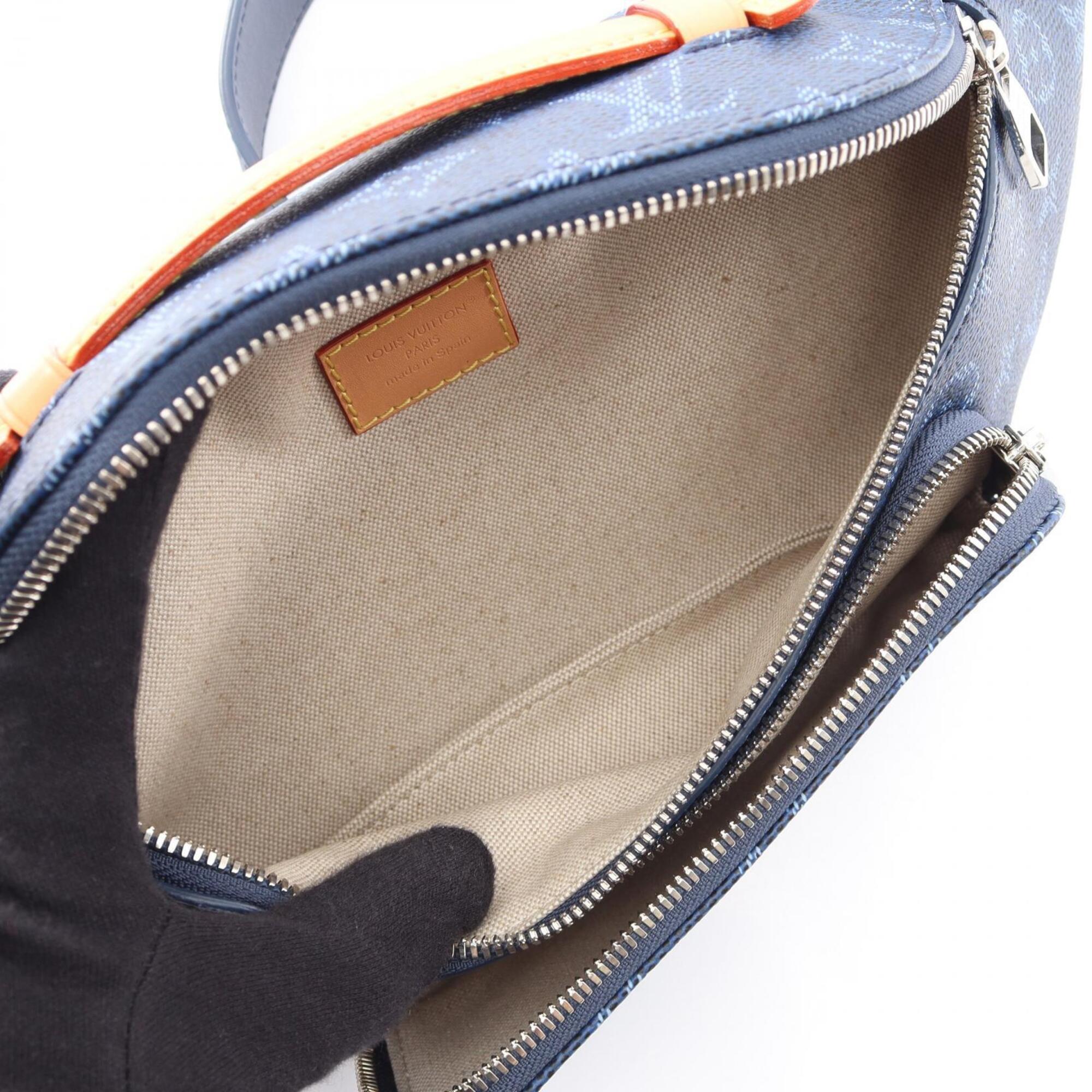 Louis Vuitton Navy Ocean Coated Canvas Fanny Pack Sling Bag (Pre-Owned)