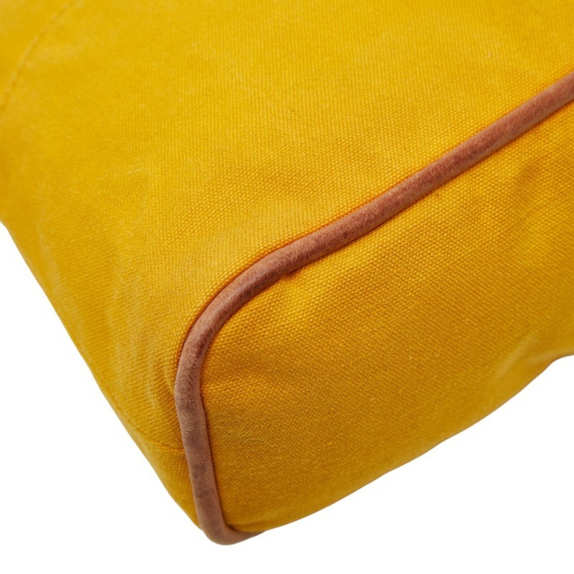 Hermes Yellow Canvas Pouch (Pre-Owned)
