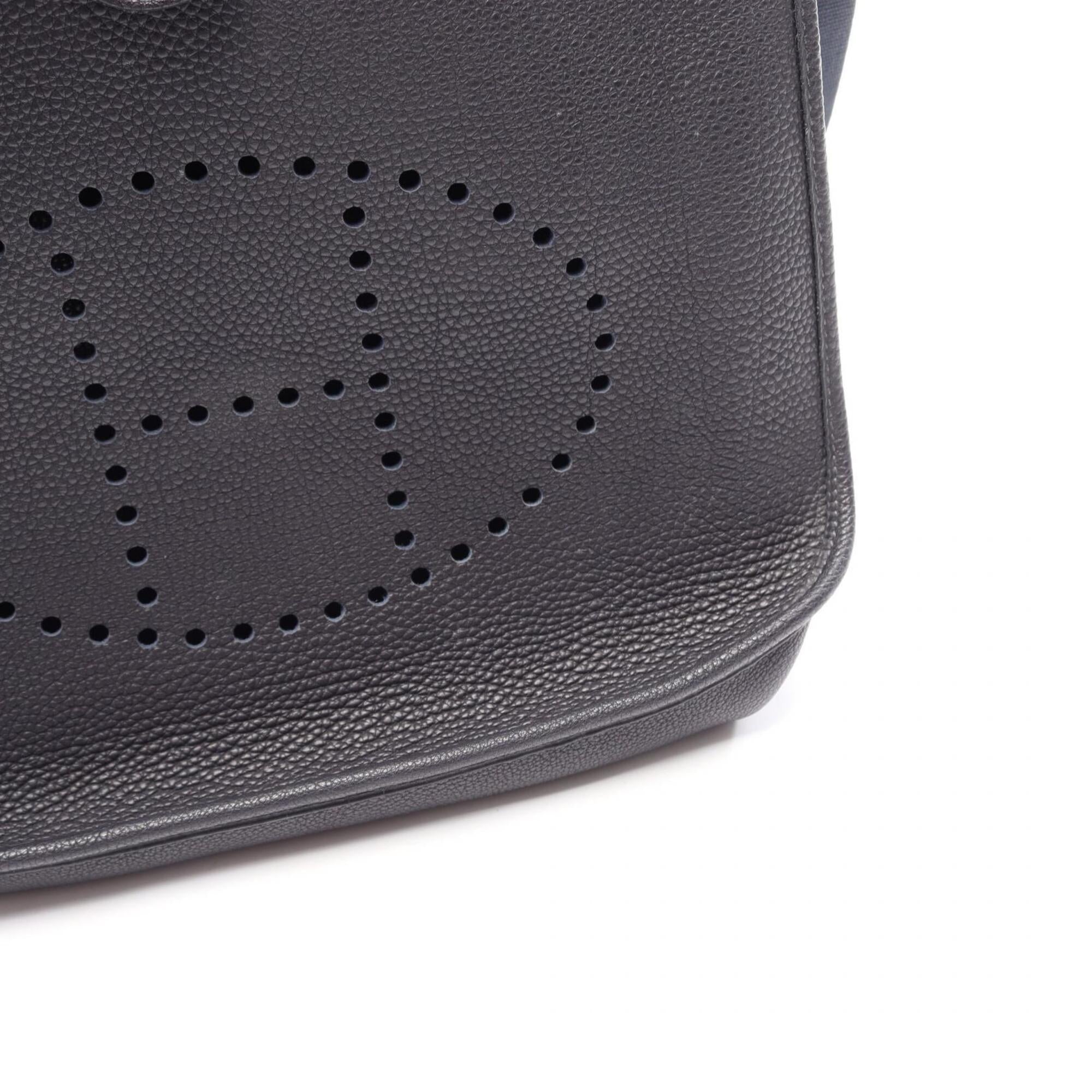Hermes Navy Togo Leather Handbag Shoulder Bag (Pre-Owned)