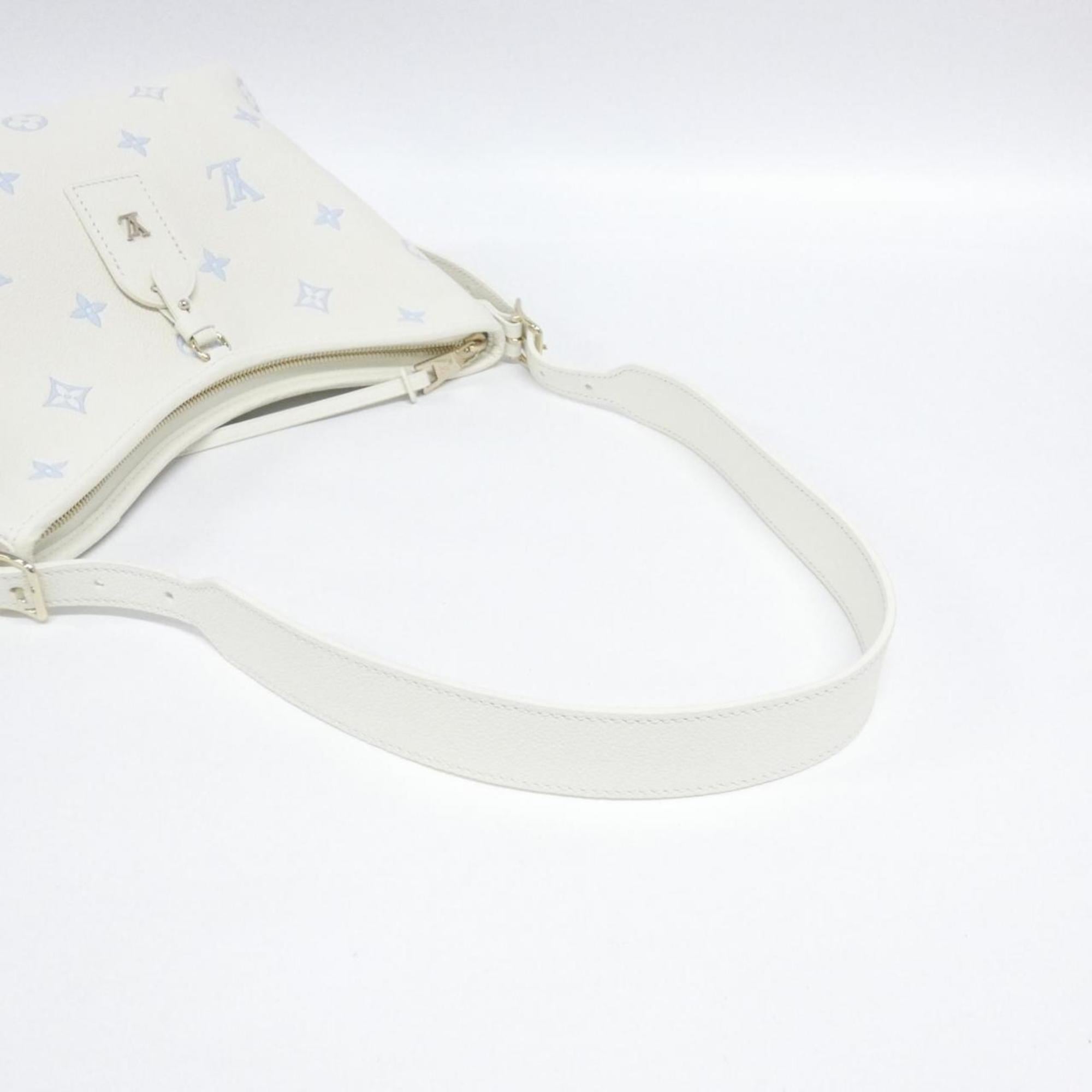 Louis Vuitton Monogram Empreinte Blanc Blue Leather Shoulder Bag (Pre-Owned)