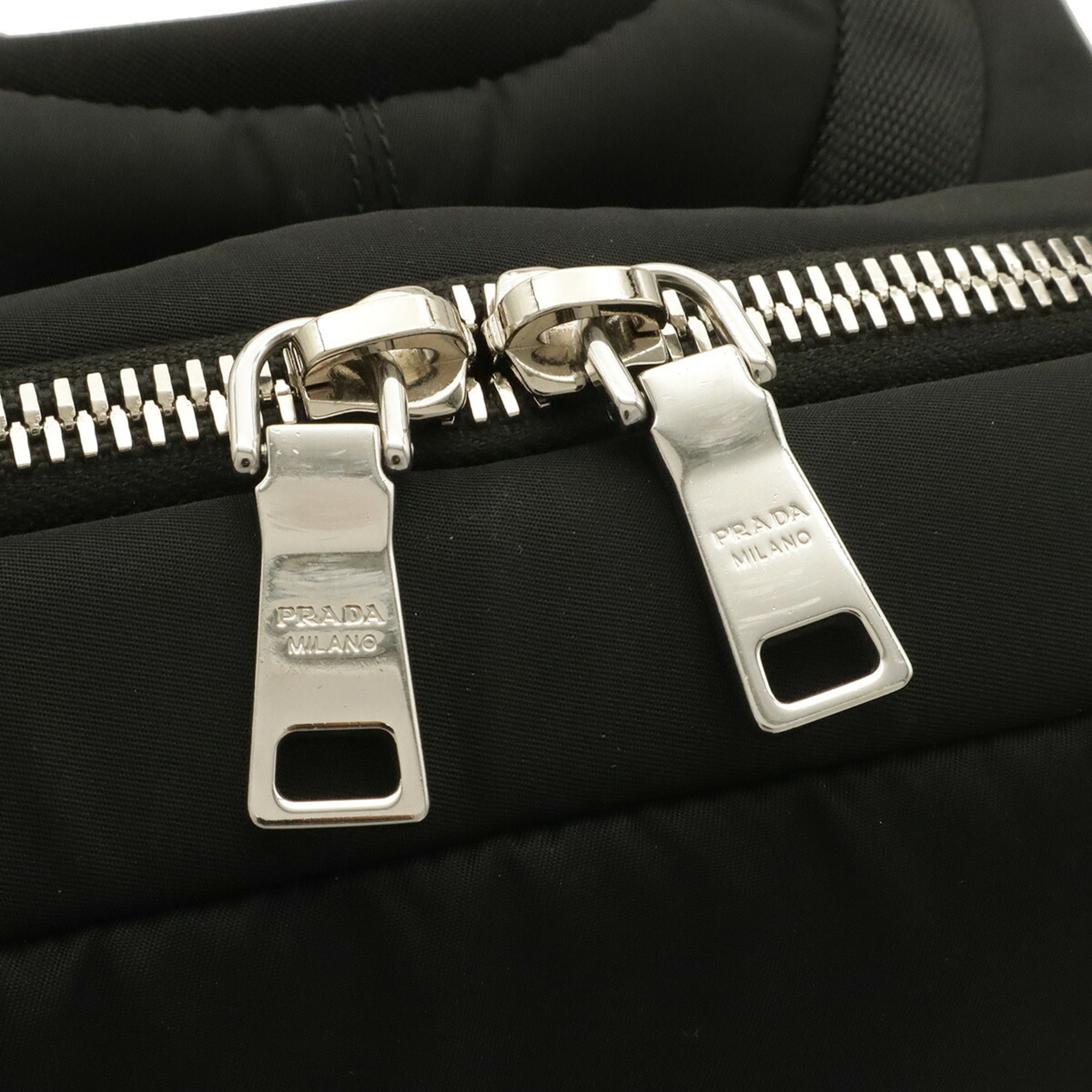 Prada Black Green Khaki Nero Tessuto Backpack (Pre-Owned)