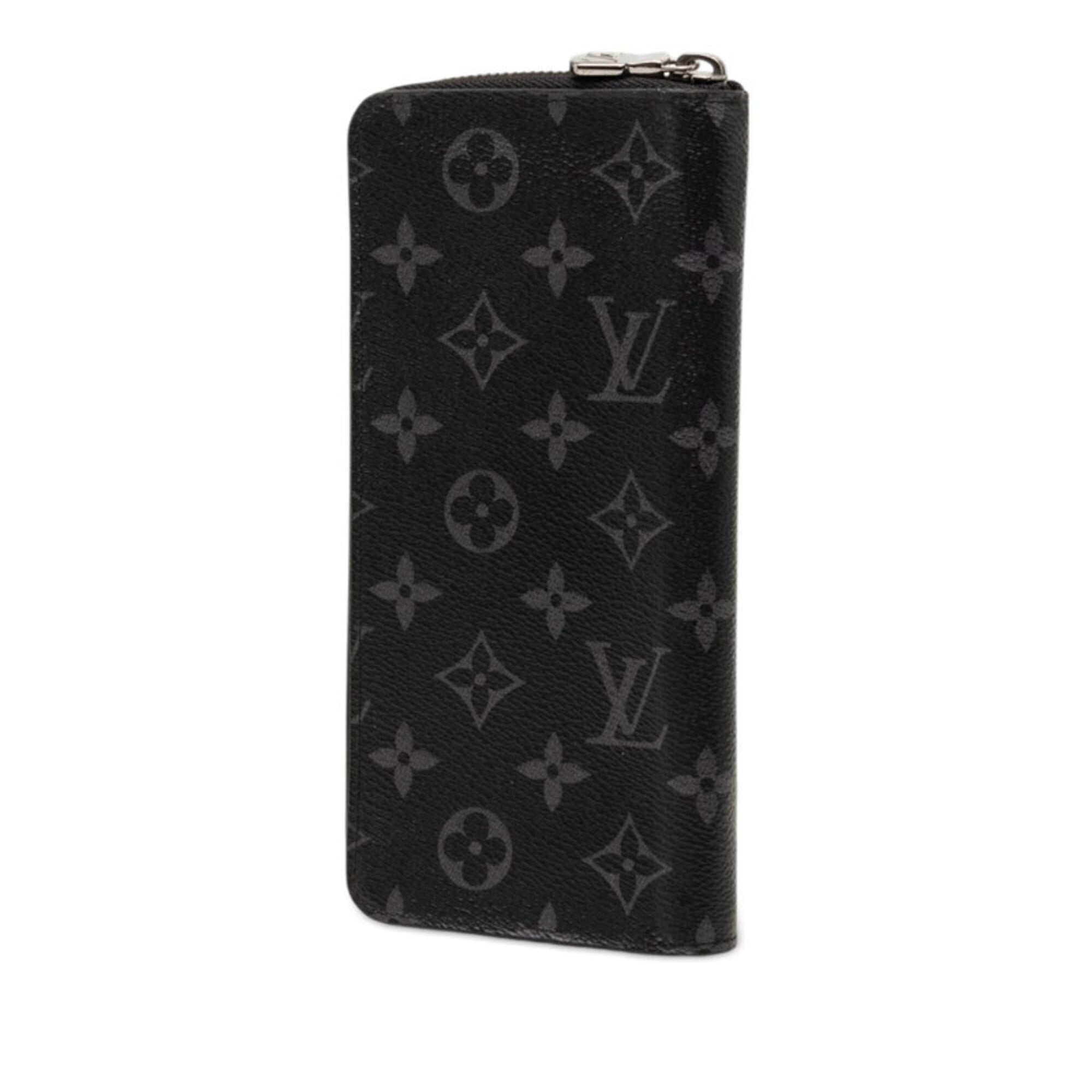 Louis Vuitton Black Pvc Leather Long Wallet (Bi-Fold) (Pre-Owned)