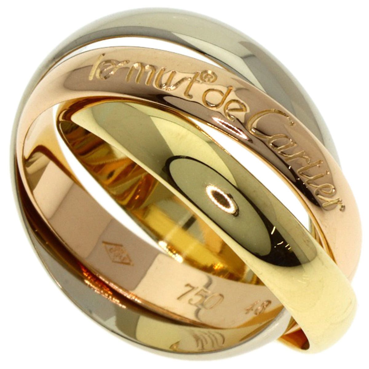 Cartier Trinity Yellow Gold (18K) Pink Gold (18K) White Gold (18K) Band Ring (Pre-Owned)
