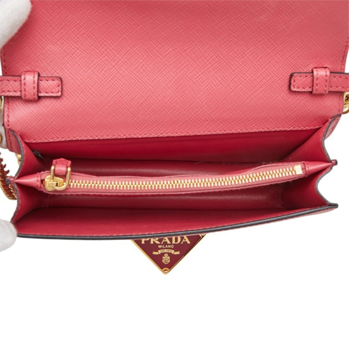 Prada Pink Saffiano Shoulder Bag (Pre-Owned)