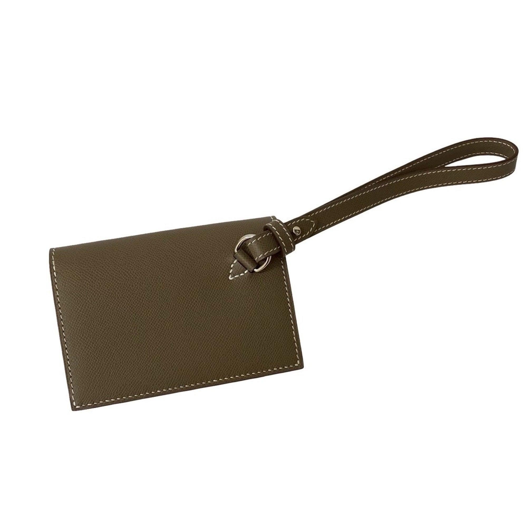 Hermes Brown Leather Coin Purse/Coin Case (Pre-Owned)