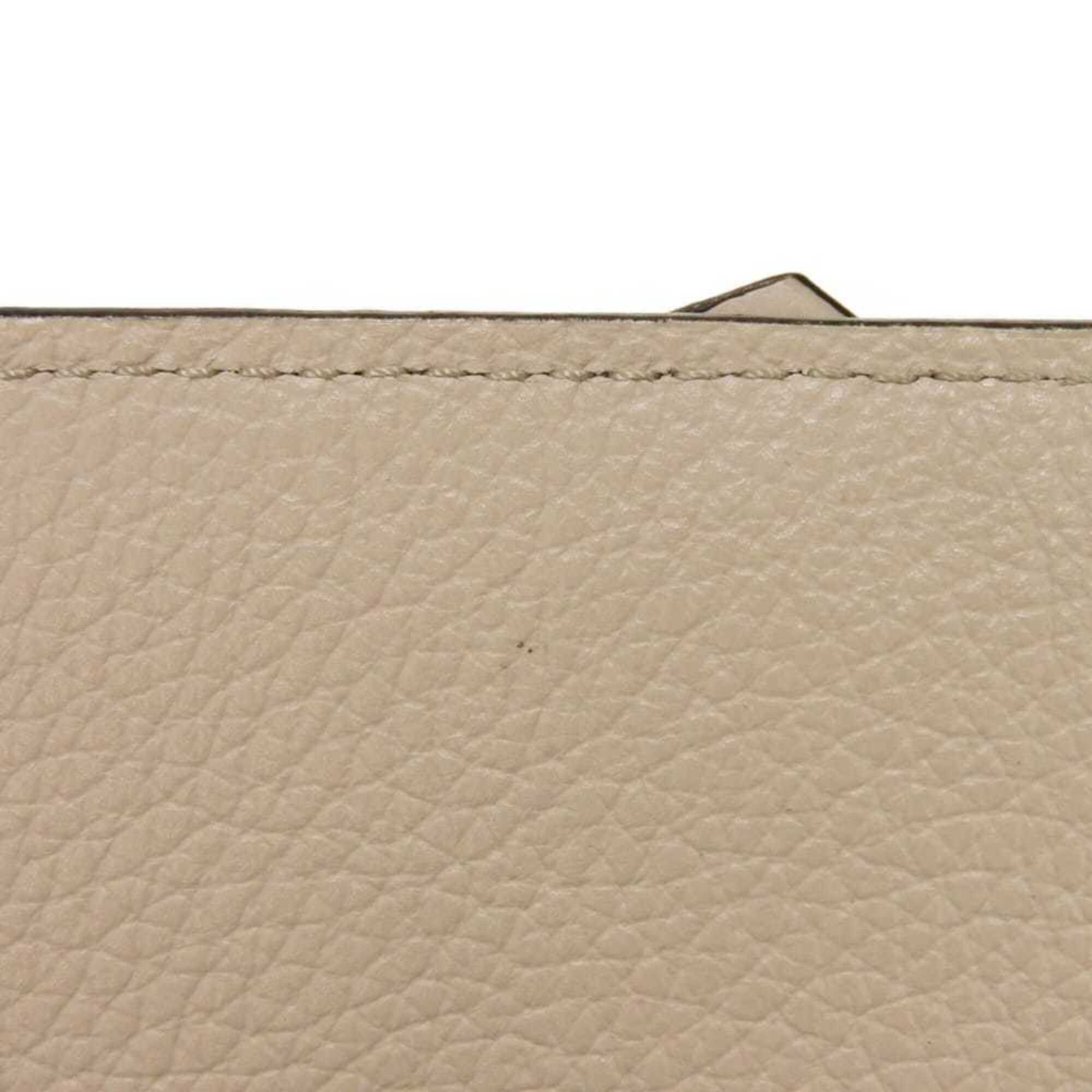 Chloé Gray Leather Long Wallet (Bi-Fold) (Pre-Owned)