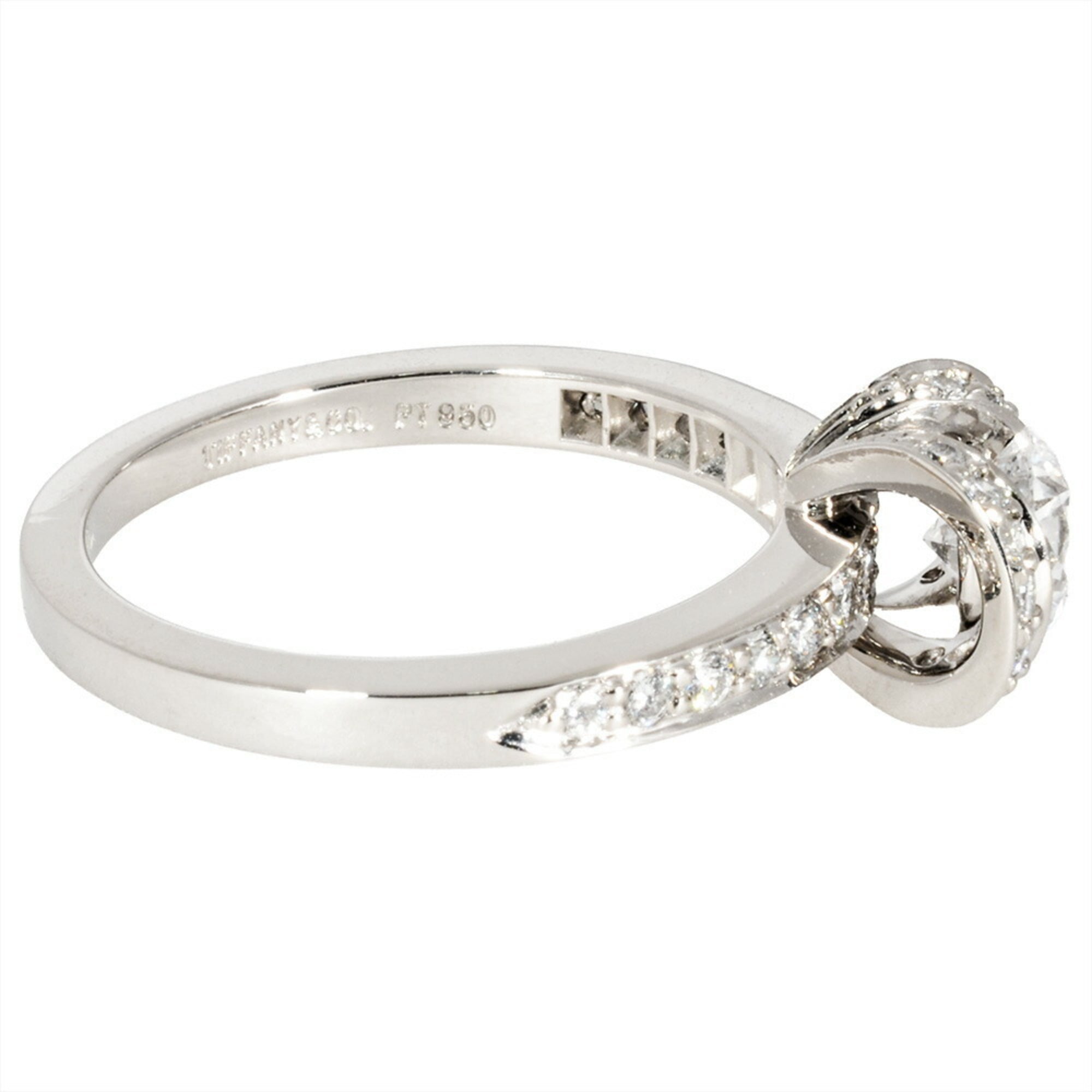Tiffany Platinum Platinum 950 Band Ring (Pre-Owned)