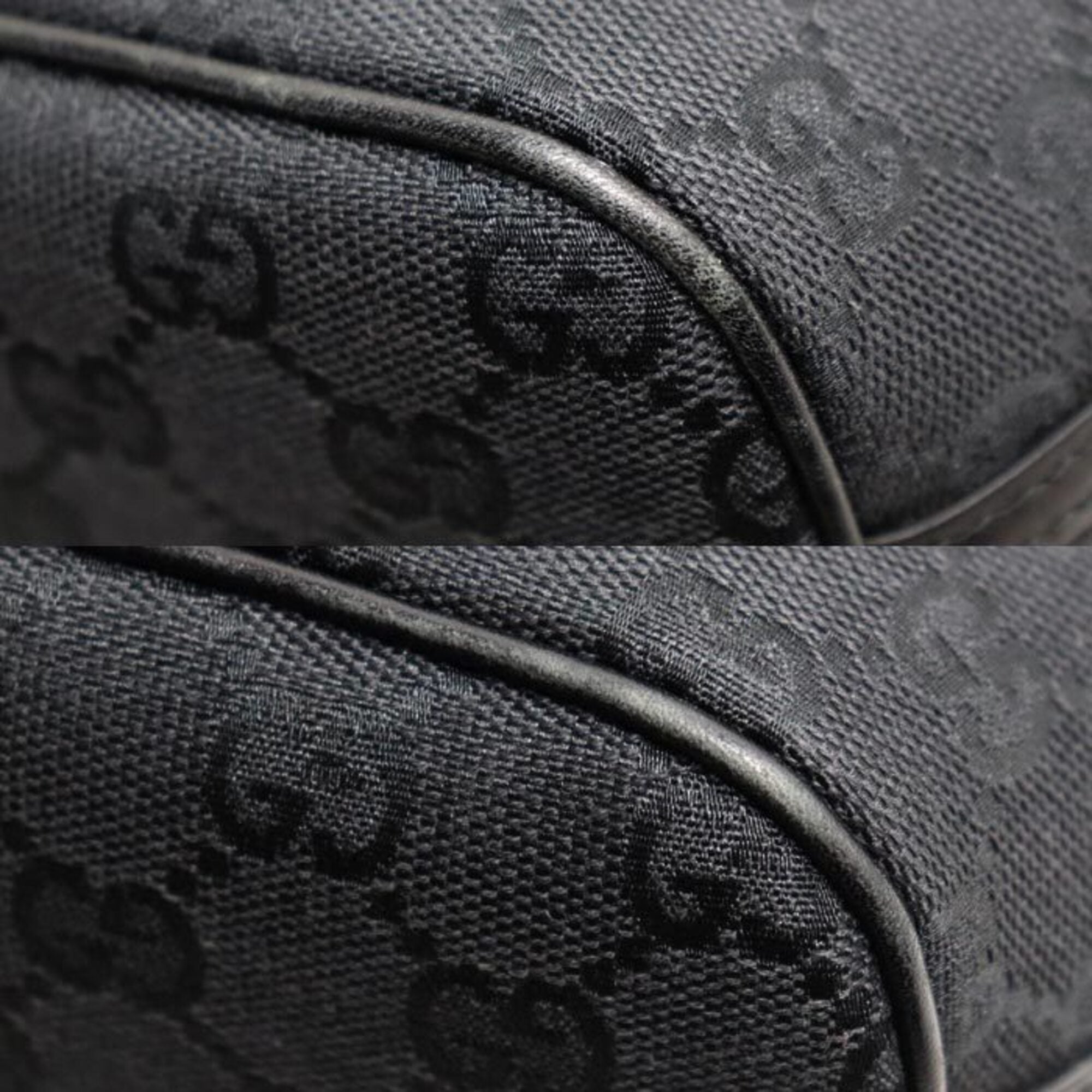 Gucci Black Gg Canvas Handbag Pouch (Pre-Owned)