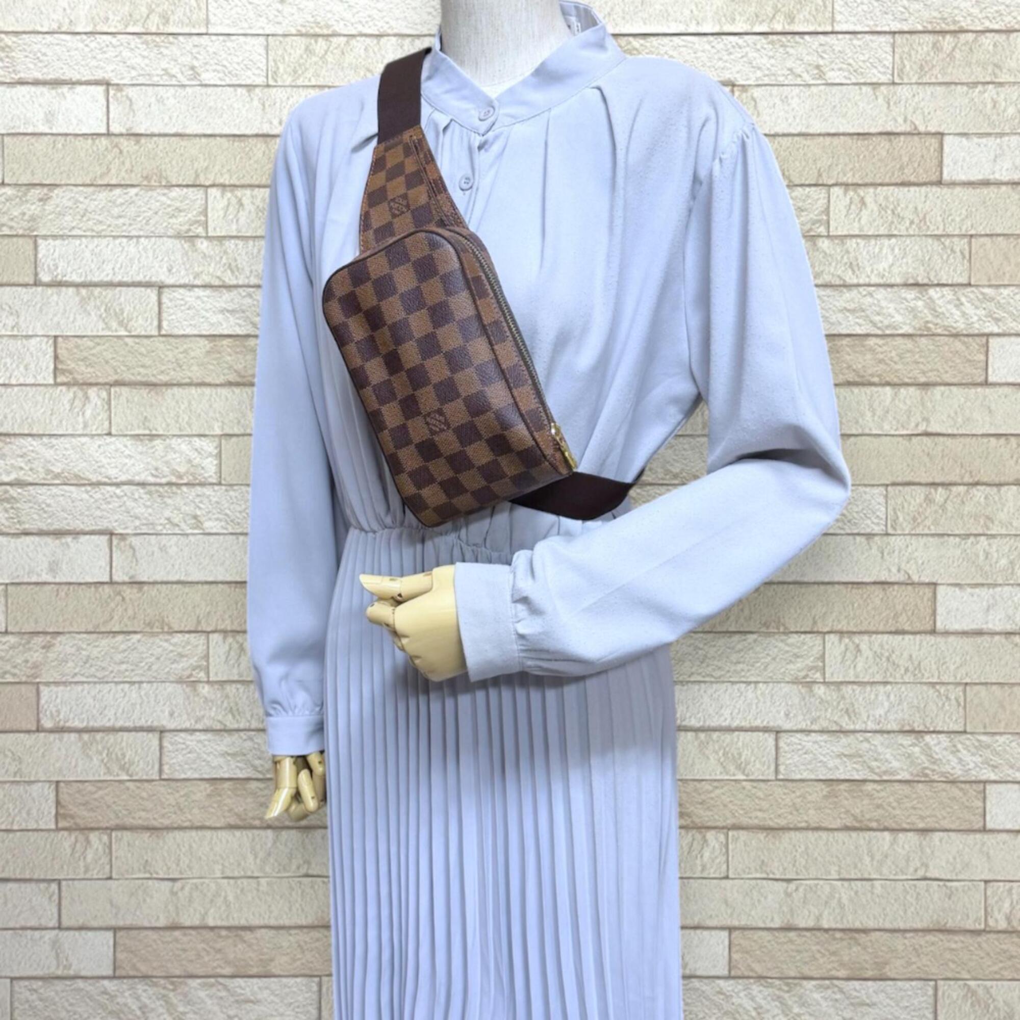 Louis Vuitton Brown Damier Canvas Sling Bag (Pre-Owned)