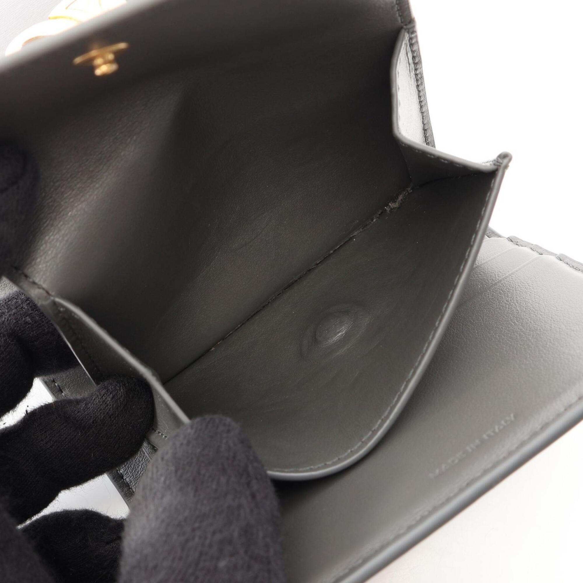 Celine Gray Leather Wallet (Tri-Fold) (Pre-Owned)