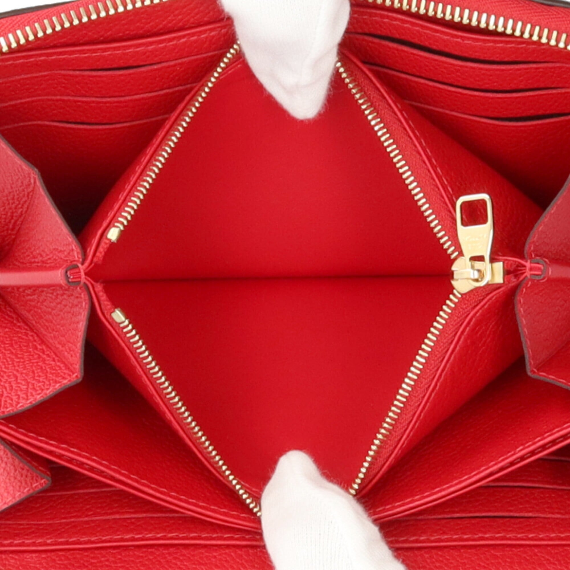 Louis Vuitton Red Color Sacrlet Monogram Empreinte Long Wallet (Bi-Fold) (Pre-Owned)