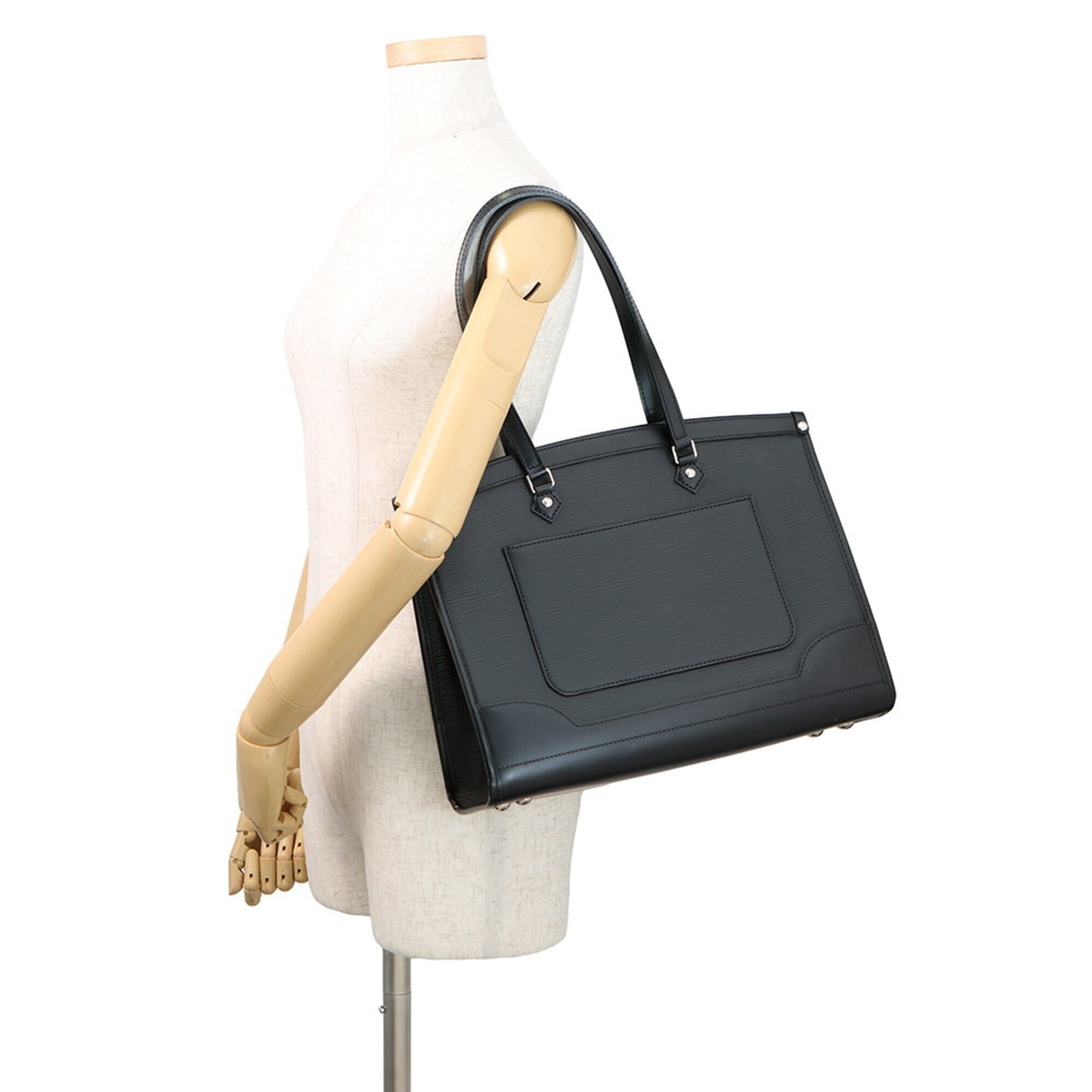Louis Vuitton Epi Black Noir Epi Leather Handbag Tote Bag (Pre-Owned)